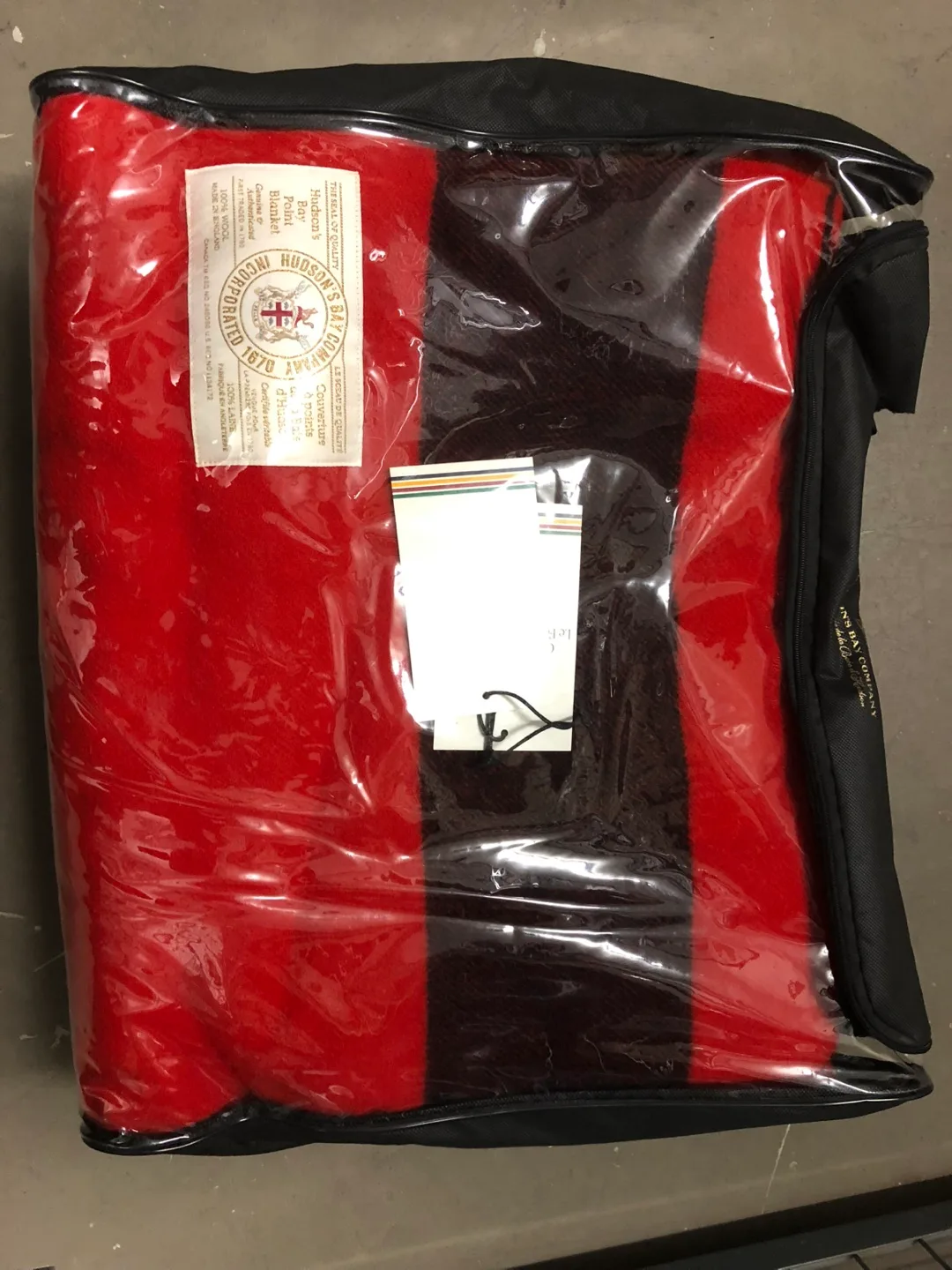 Hudson's Bay Company Point Blanket - Red/Black Stripe thumbnail