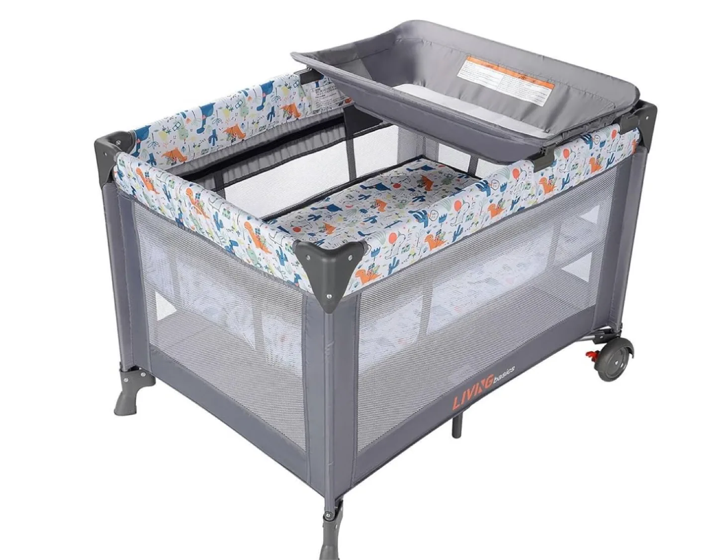 New - Living Basics Baby Play yard /Travel Crib image indicator(2)