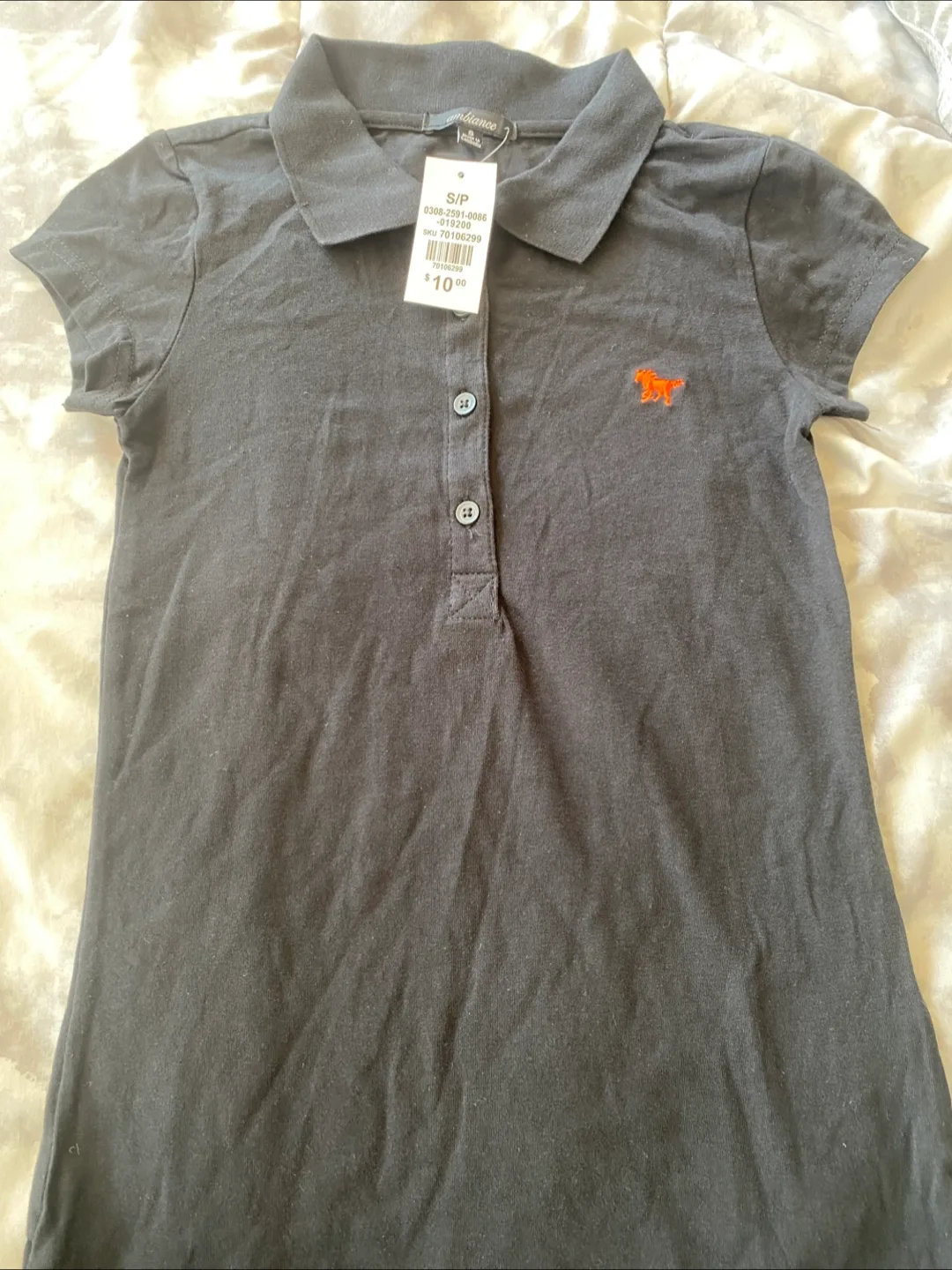 Ambiance Black Polo Dress - Size S thumbnail