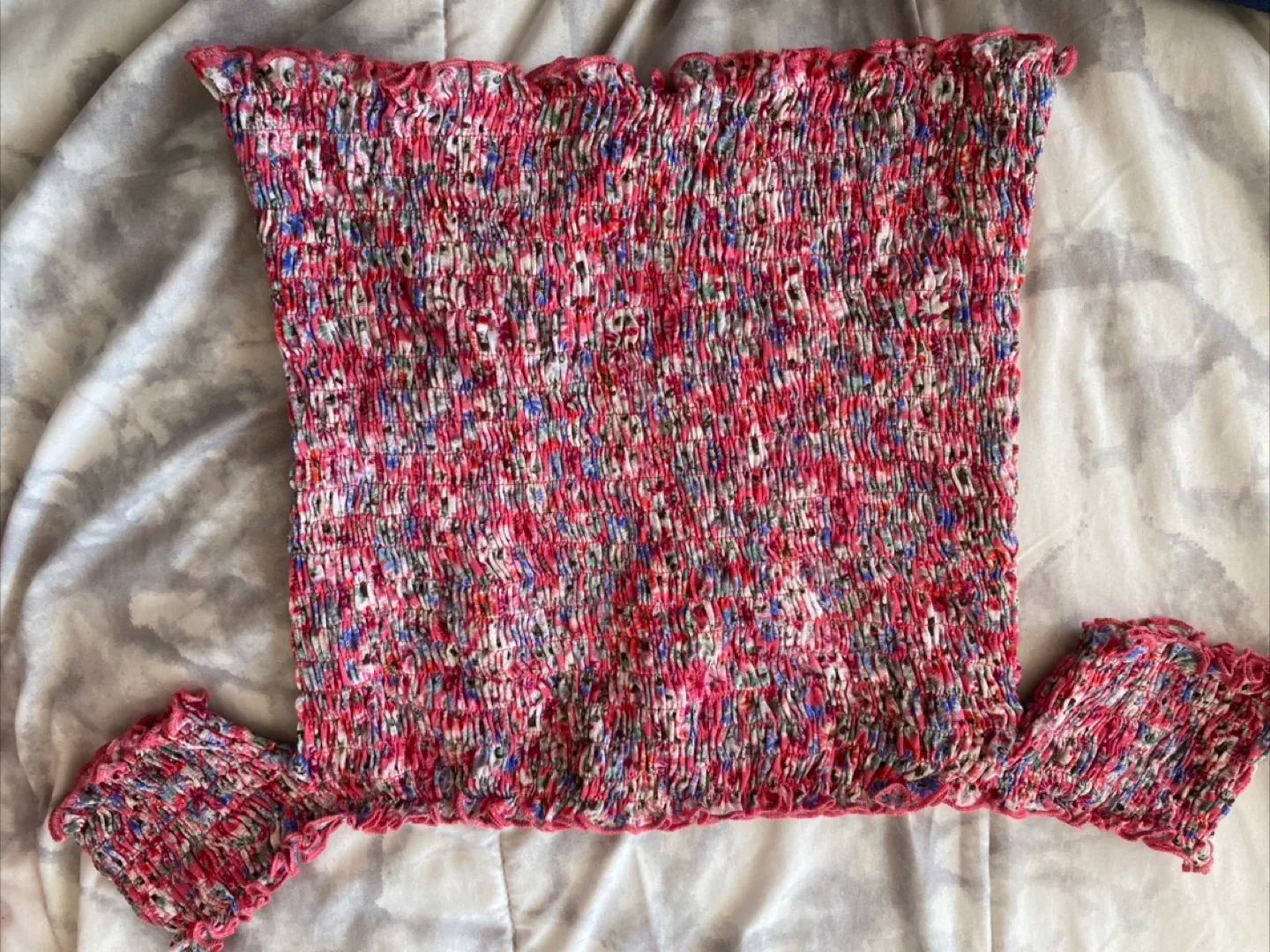 Floral Smocked Tube Top thumbnail