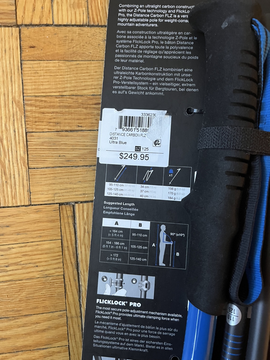 New Black Diamond Distance Carbon FLZ Trekking Poles - photo 3