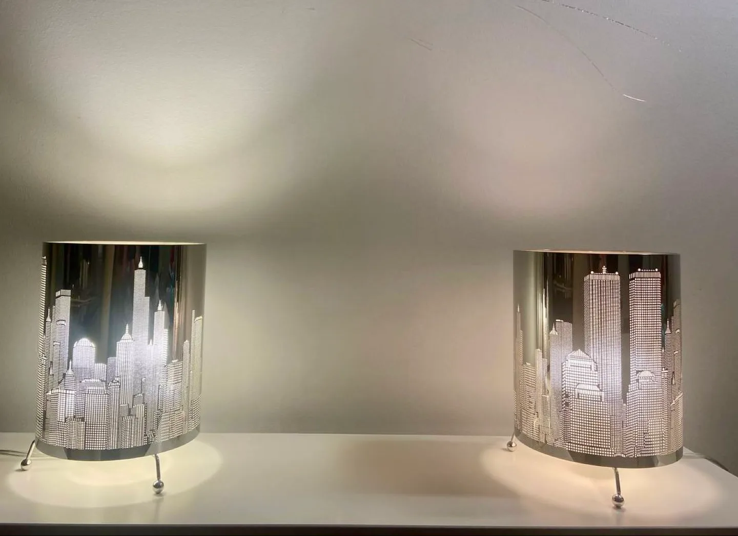 Pair of Silver Skyline Table Lamp thumbnail