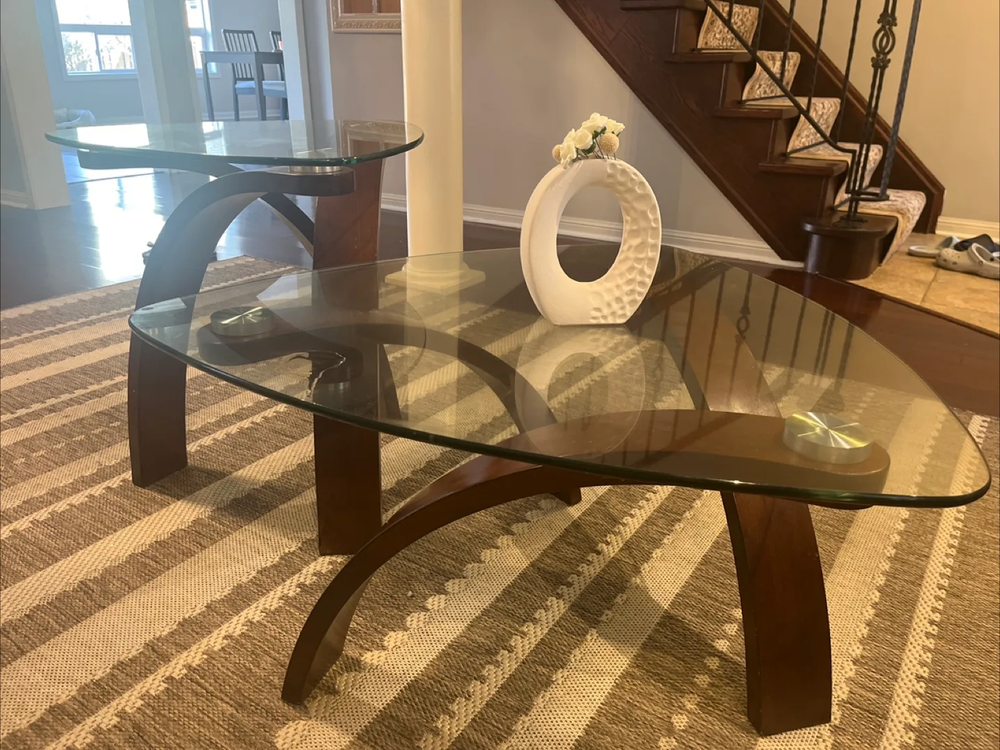 Glass Top Triangle Coffee Table thumbnail