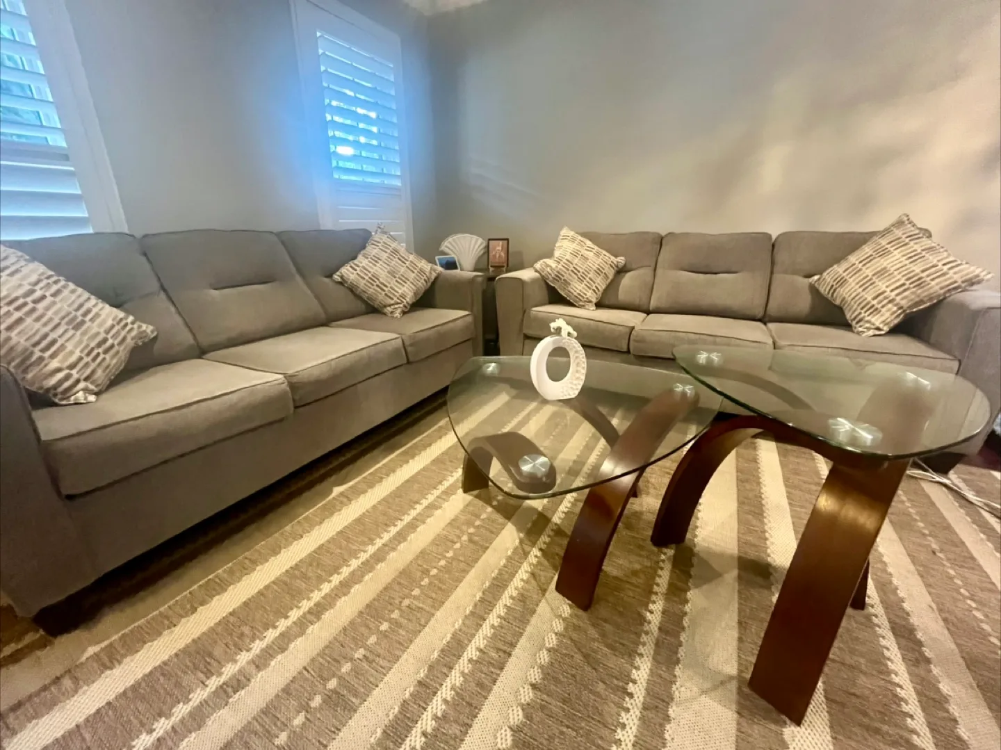 Grey Sofa Set - Two Couches thumbnail