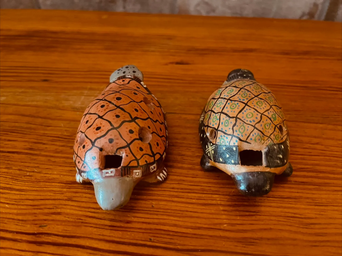 Set of 2 Vintage Turtle Ocarina Flutes/Whistles image indicator(4)