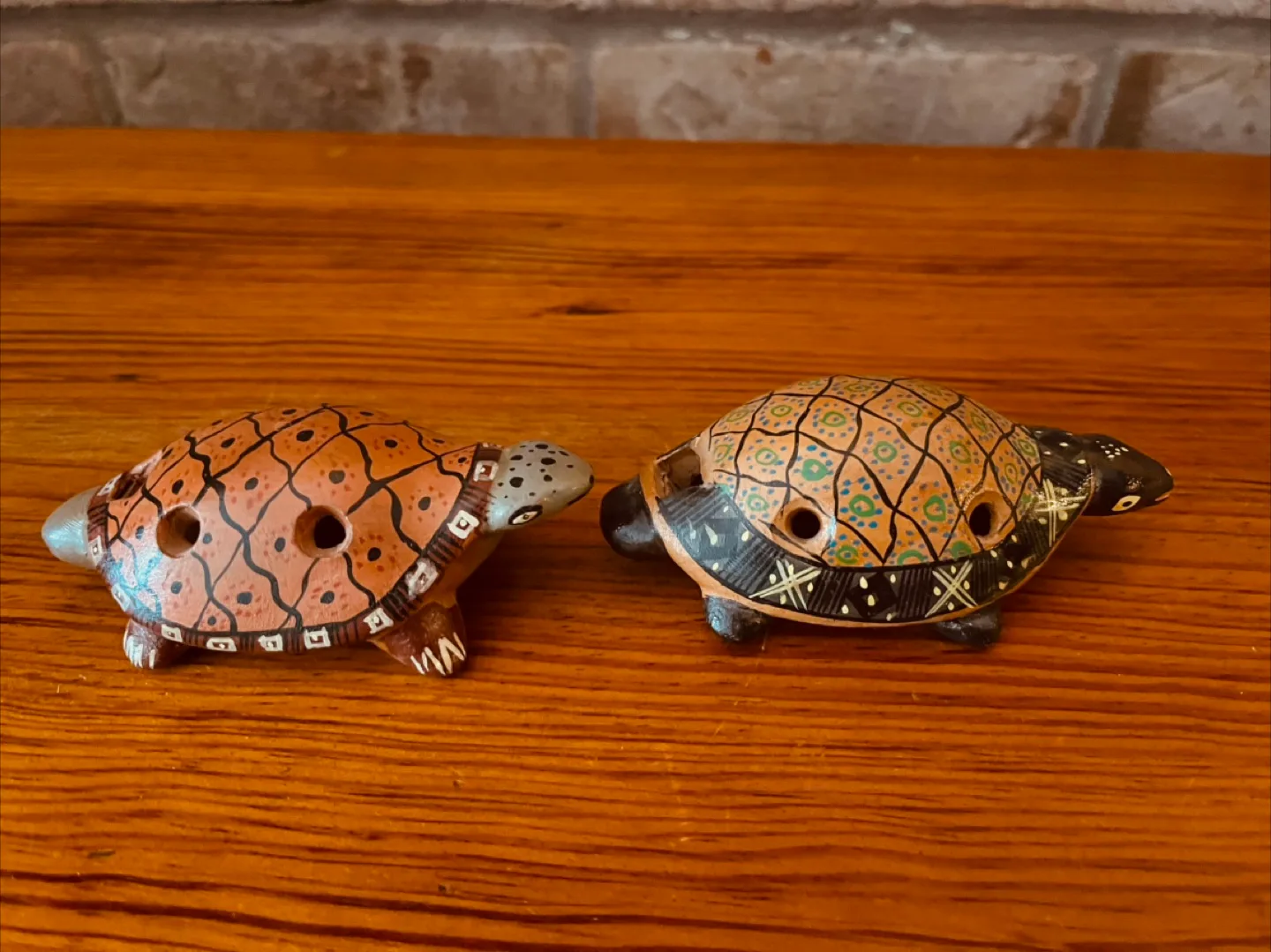 Set of 2 Vintage Turtle Ocarina Flutes/Whistles image indicator(3)