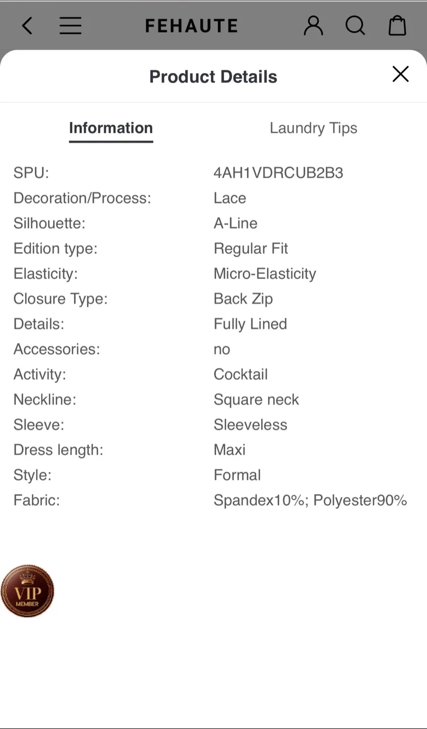 New FEHAUTE White Lace A-Line Maxi Dress - US 8 image indicator(6)