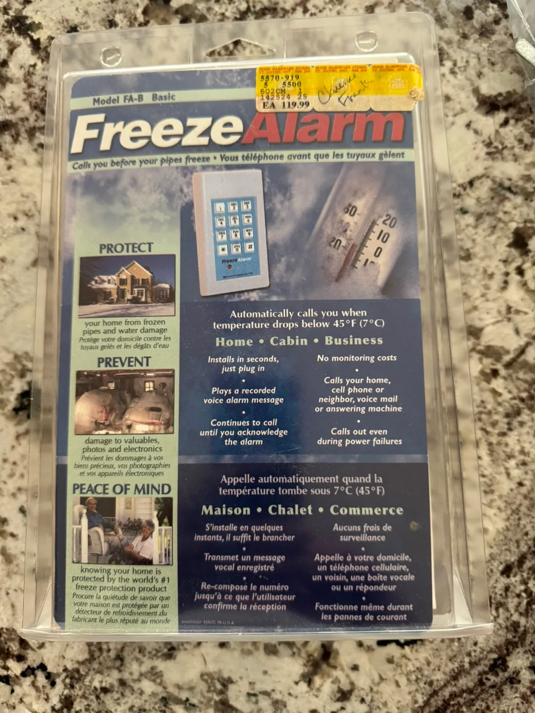 Control Products Freeze Alarm FA-B thumbnail