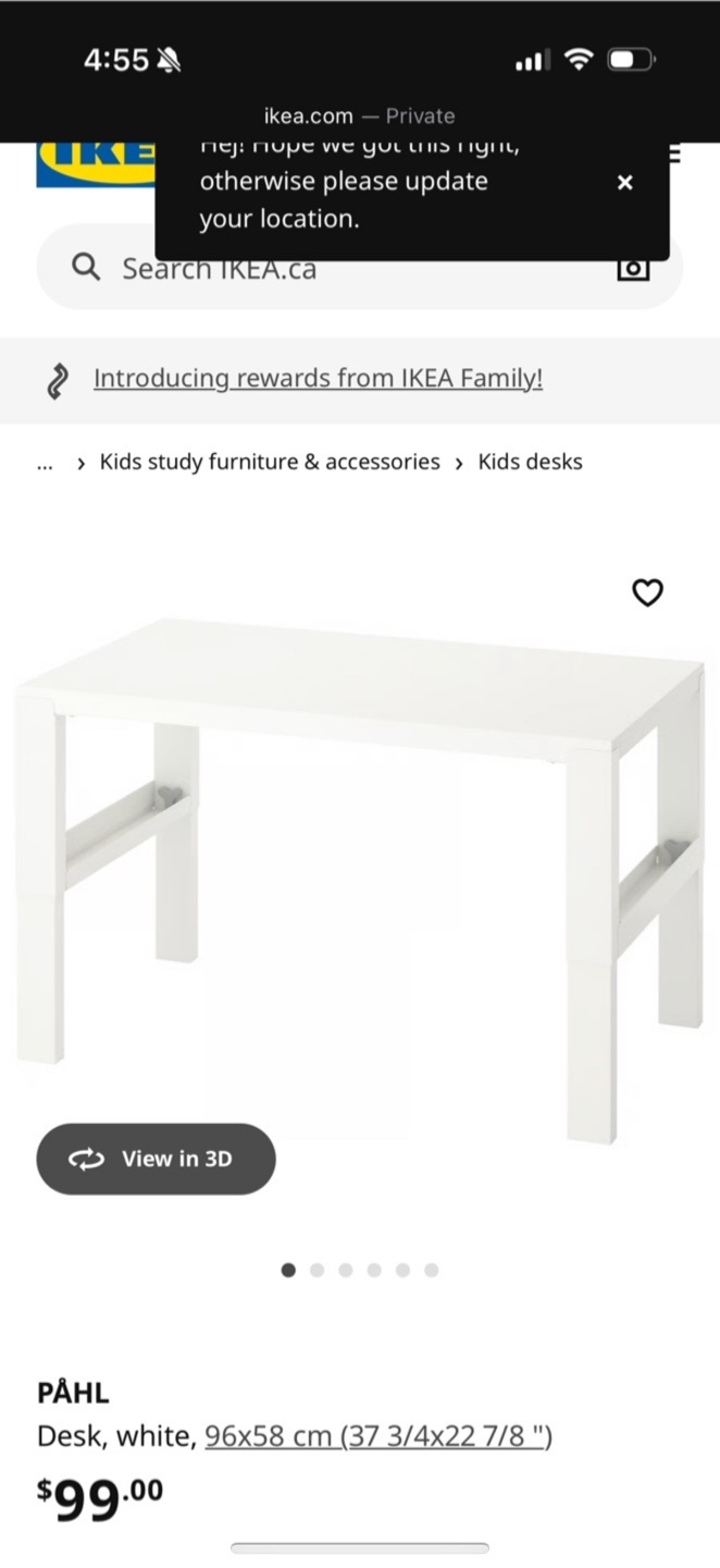 White IKEA Desk