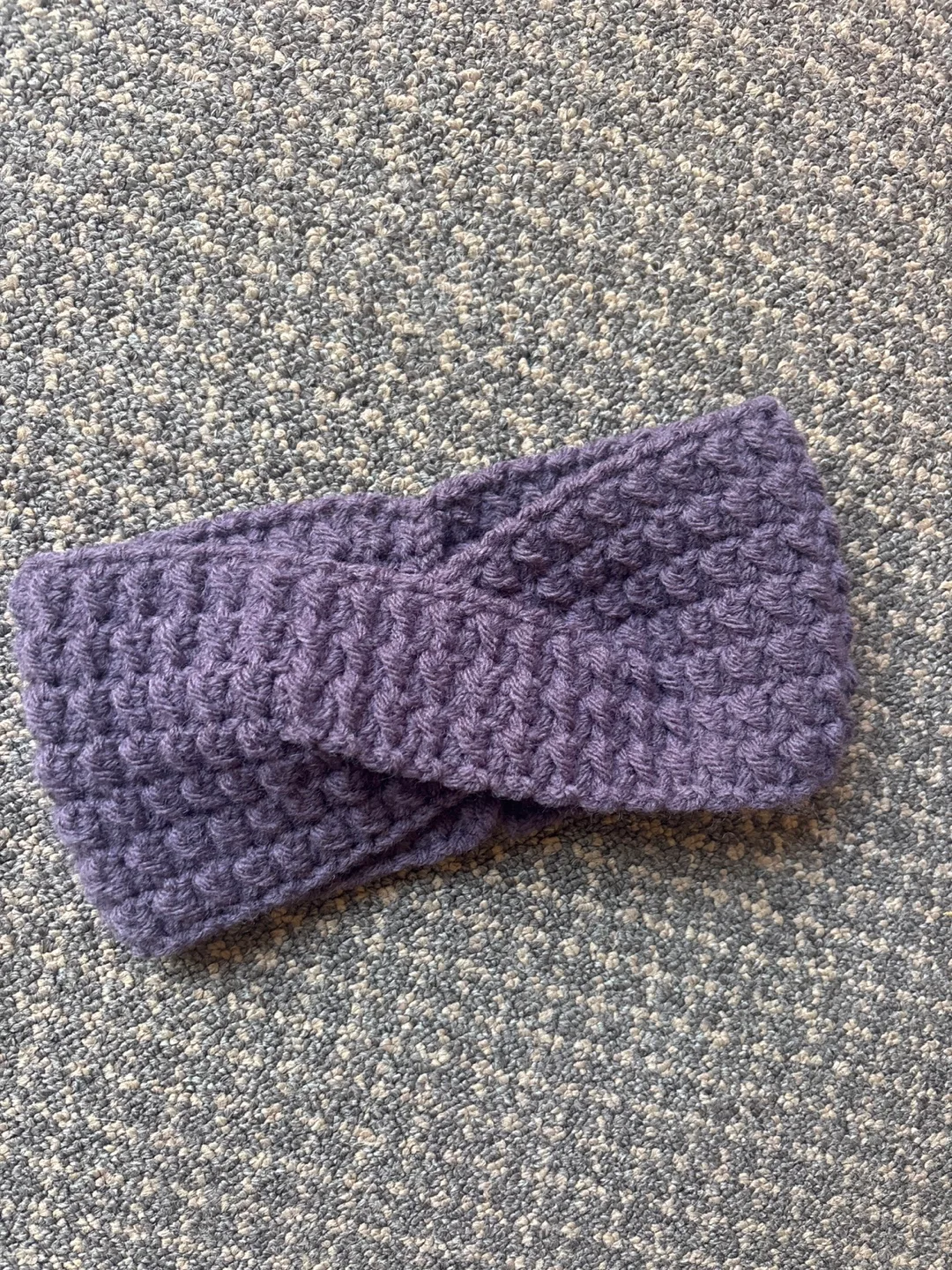 Purple Crochet Handmade Earwarmer headband thumbnail