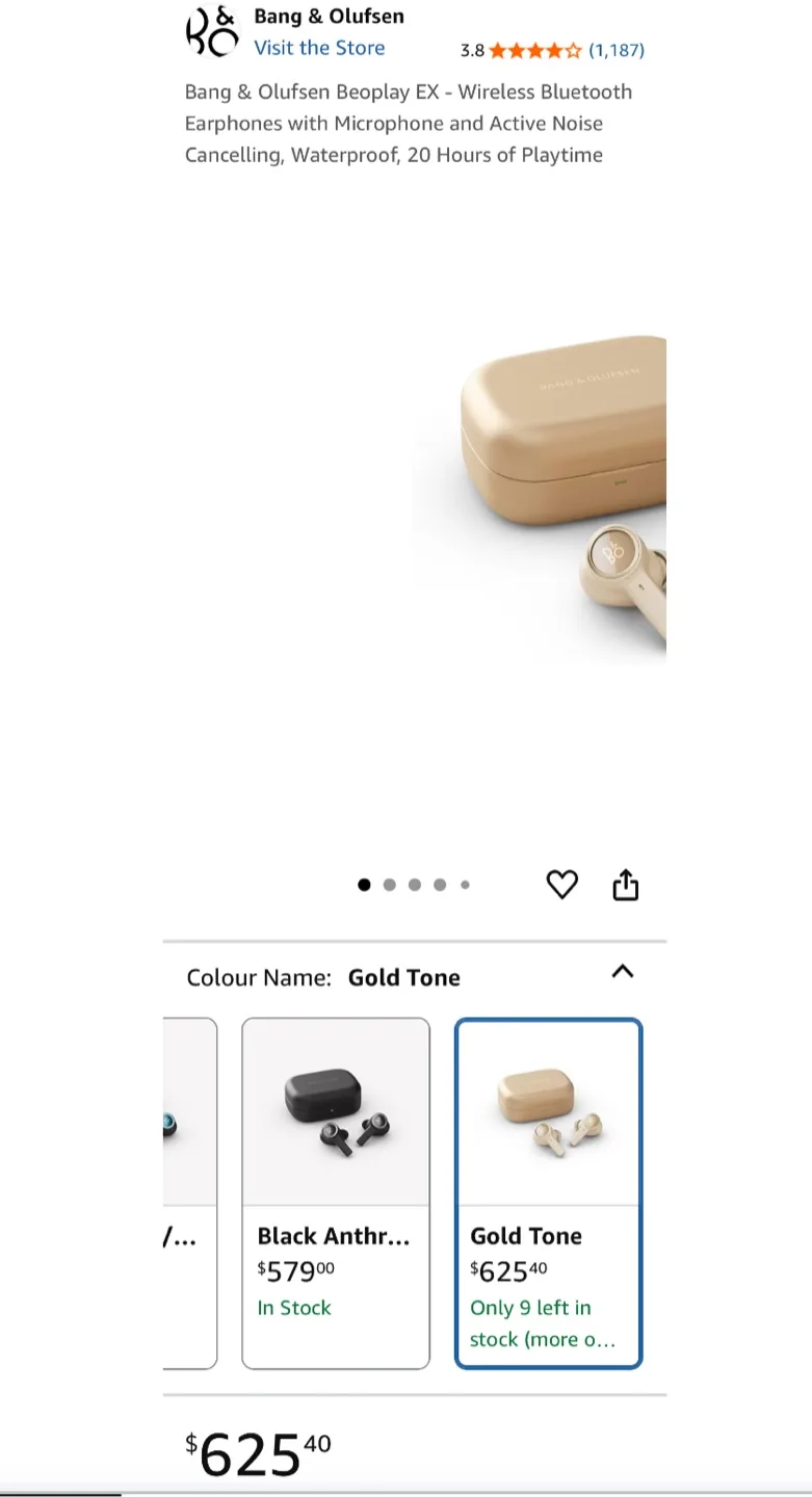 Like NEW Bang & Olufsen EX earphone Wireless + Bluetooth image indicator(2)