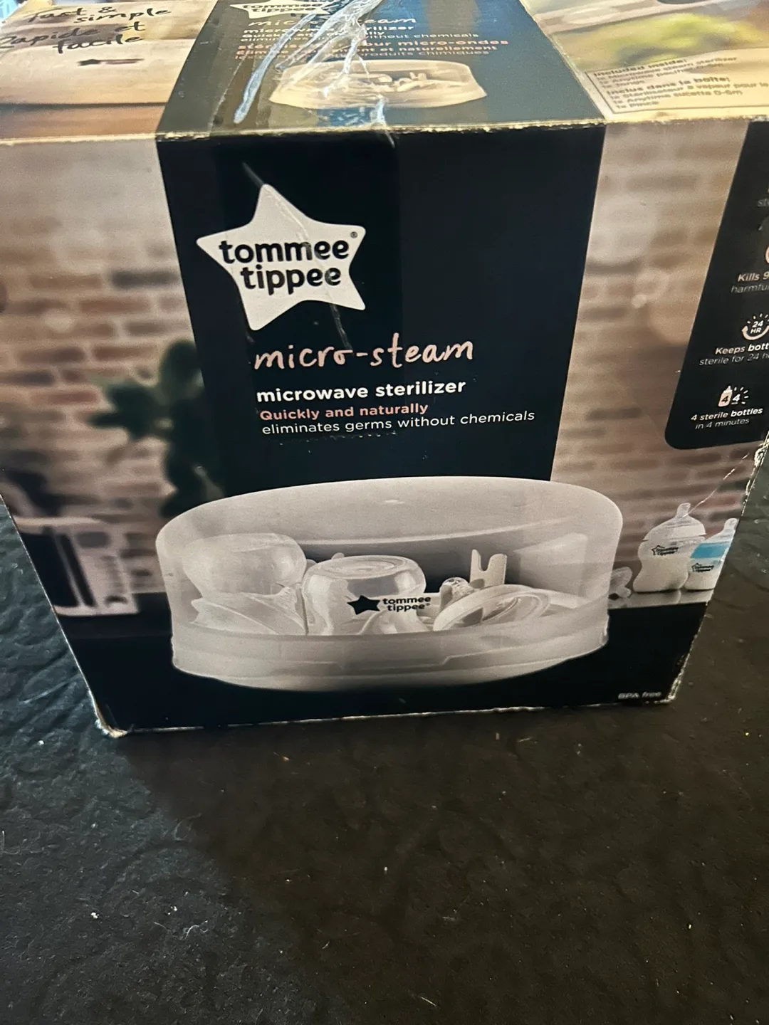 NEW OPEN BOX Tommee Tippee Micro-Steam Microwave Sterilizer thumbnail