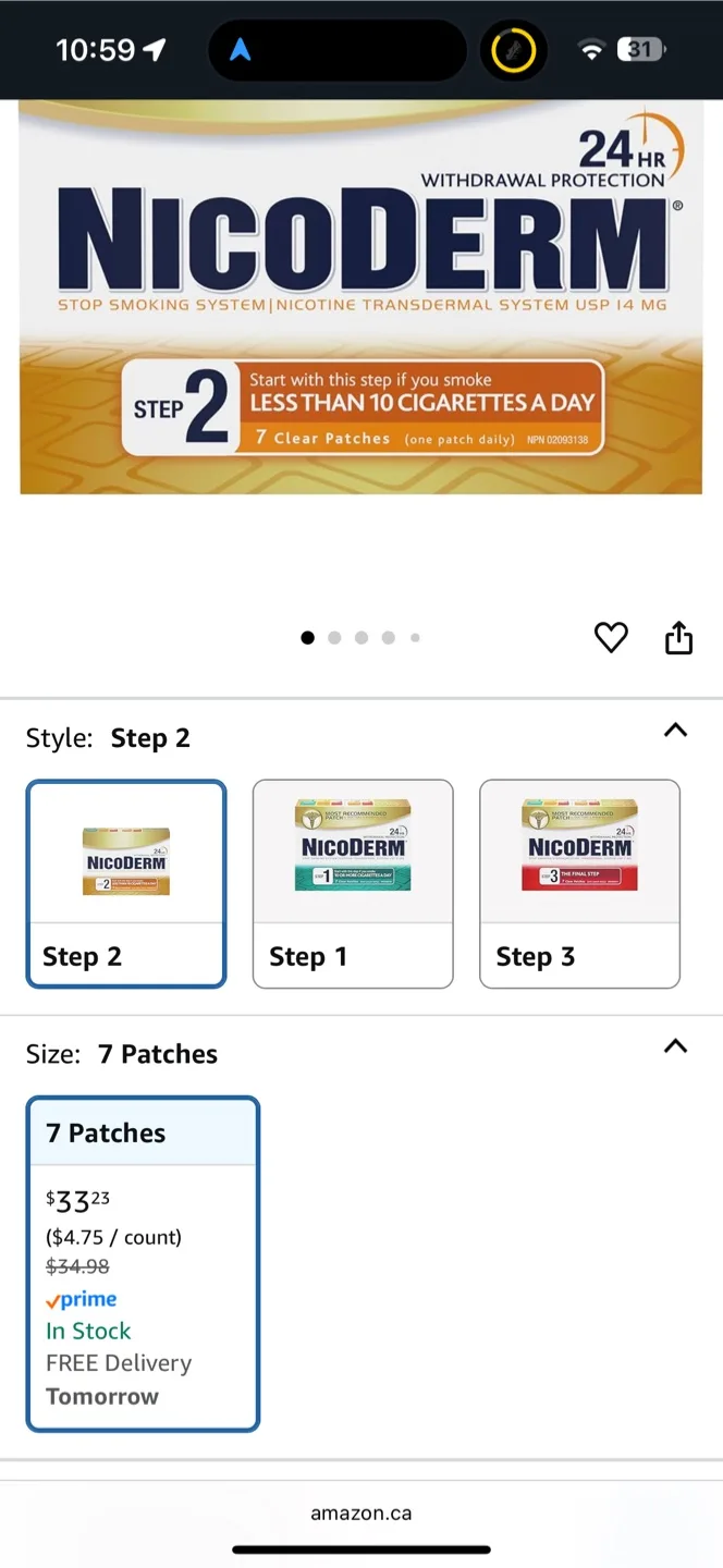 Nicoderm Step 2 & 3 Patches + Nicorette Gum image indicator(6)