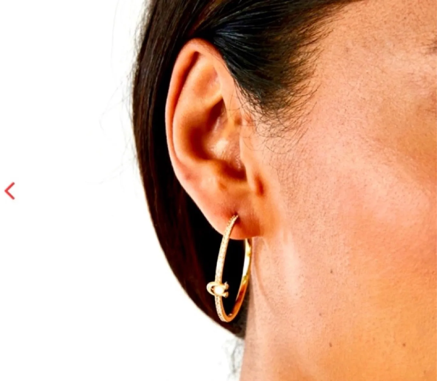 ☃️REG $120 COACH w Dust Bag Rose Quartz Gold Earrings image indicator(4)