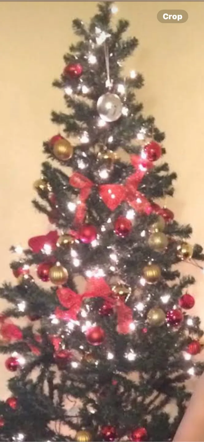 Pre-lit Christmas Tree - 6.5 ft with ornaments and extra light thumbnail