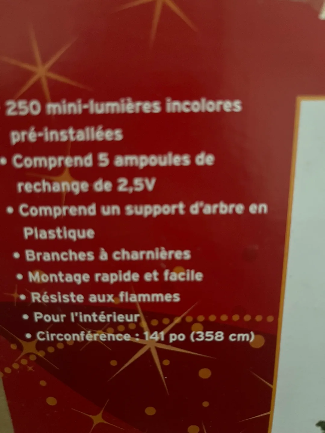 Pre-lit Christmas Tree - 6.5 ft with ornaments and extra light image indicator(2)