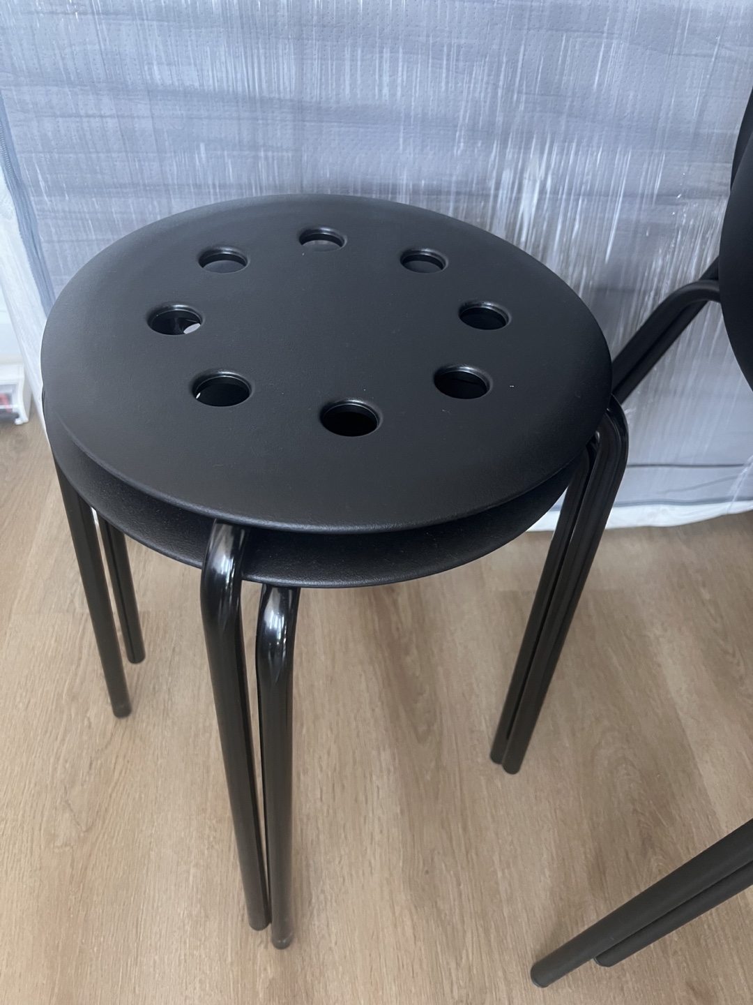 IKEA Stacking Stools and Chairs - Black