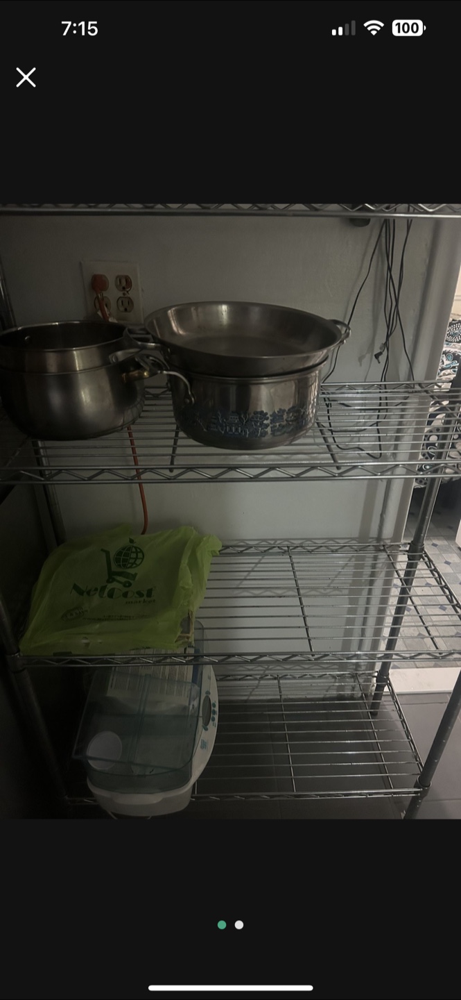 Metal shelves rack