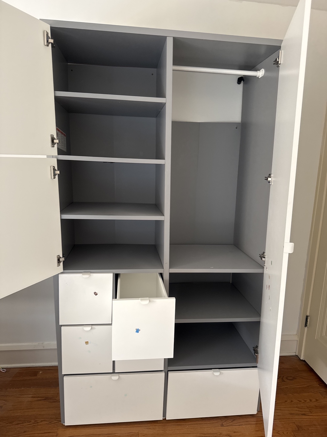 White Wardrobe with Drawers from ikea - photo 4