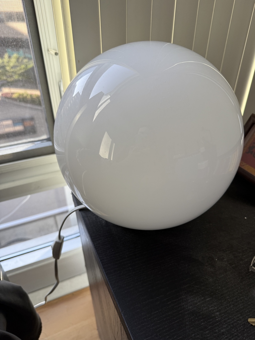 IKEA White Globe Table Lamp