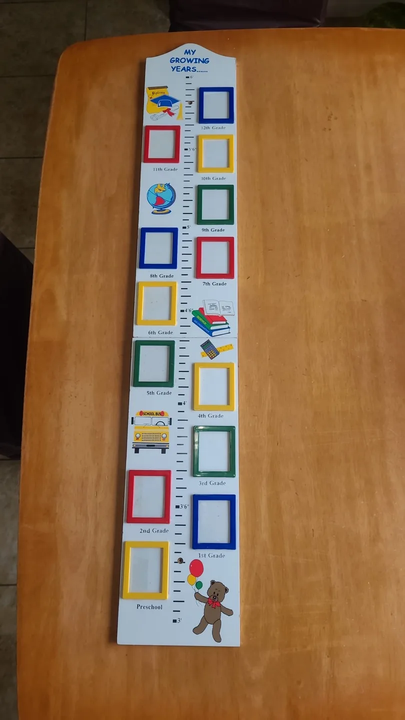 Kids Growing Years Photo Frame Growth Chart thumbnail