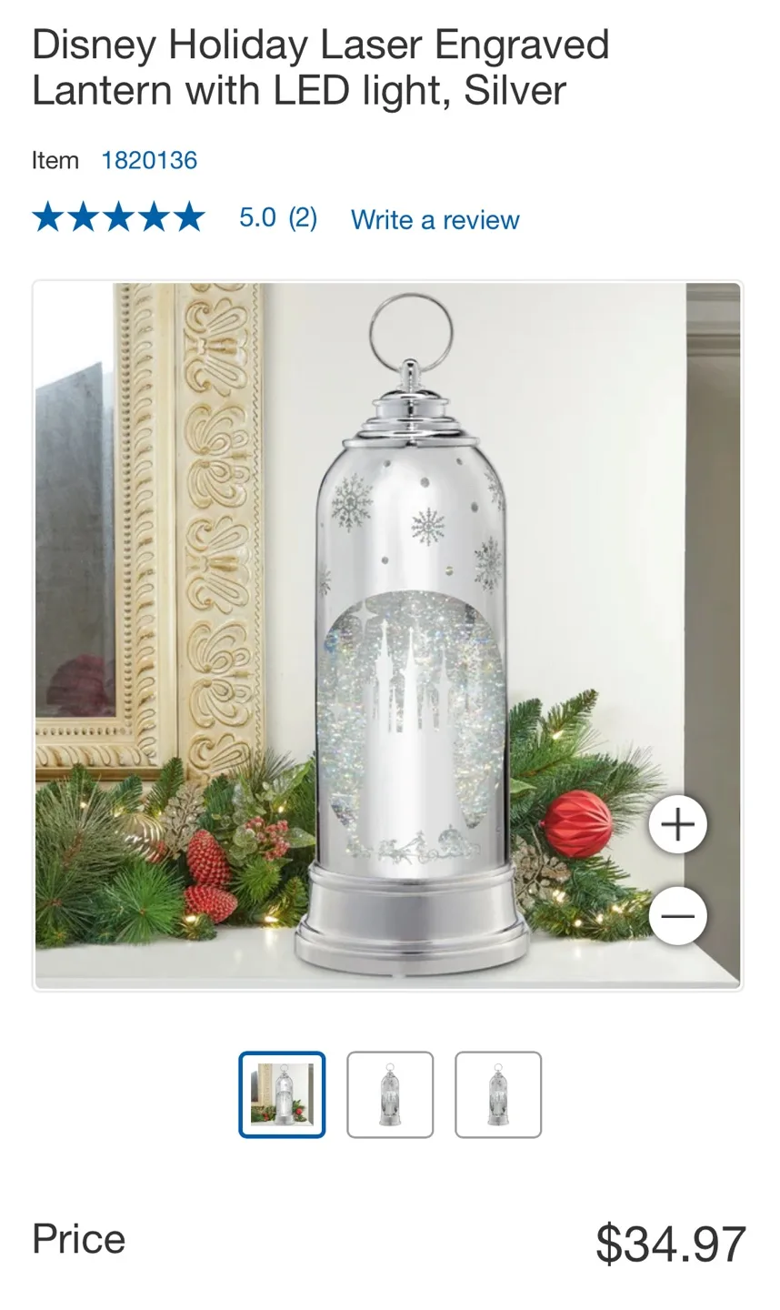🇨🇦 Disney Holiday Laser Engraved Lantern with LED light image indicator(3)