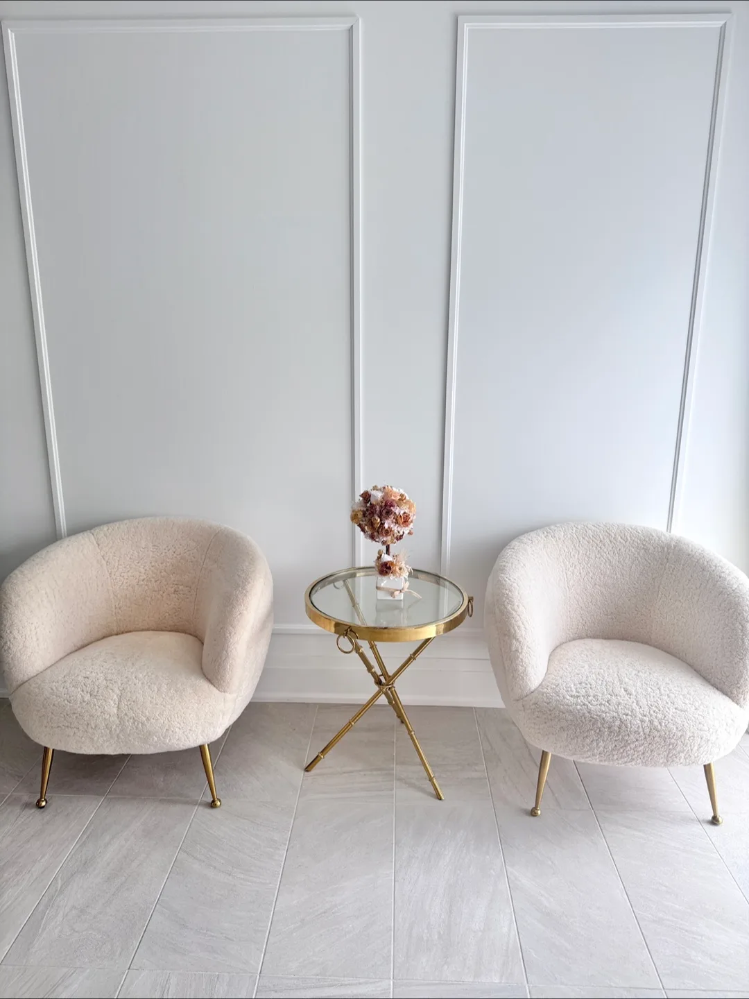Chair Perugia - Cream Boucle Accent Chair thumbnail