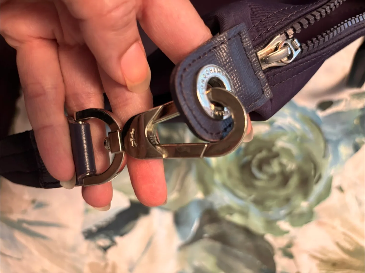 Longchamp Purple Tote Bag image indicator(3)