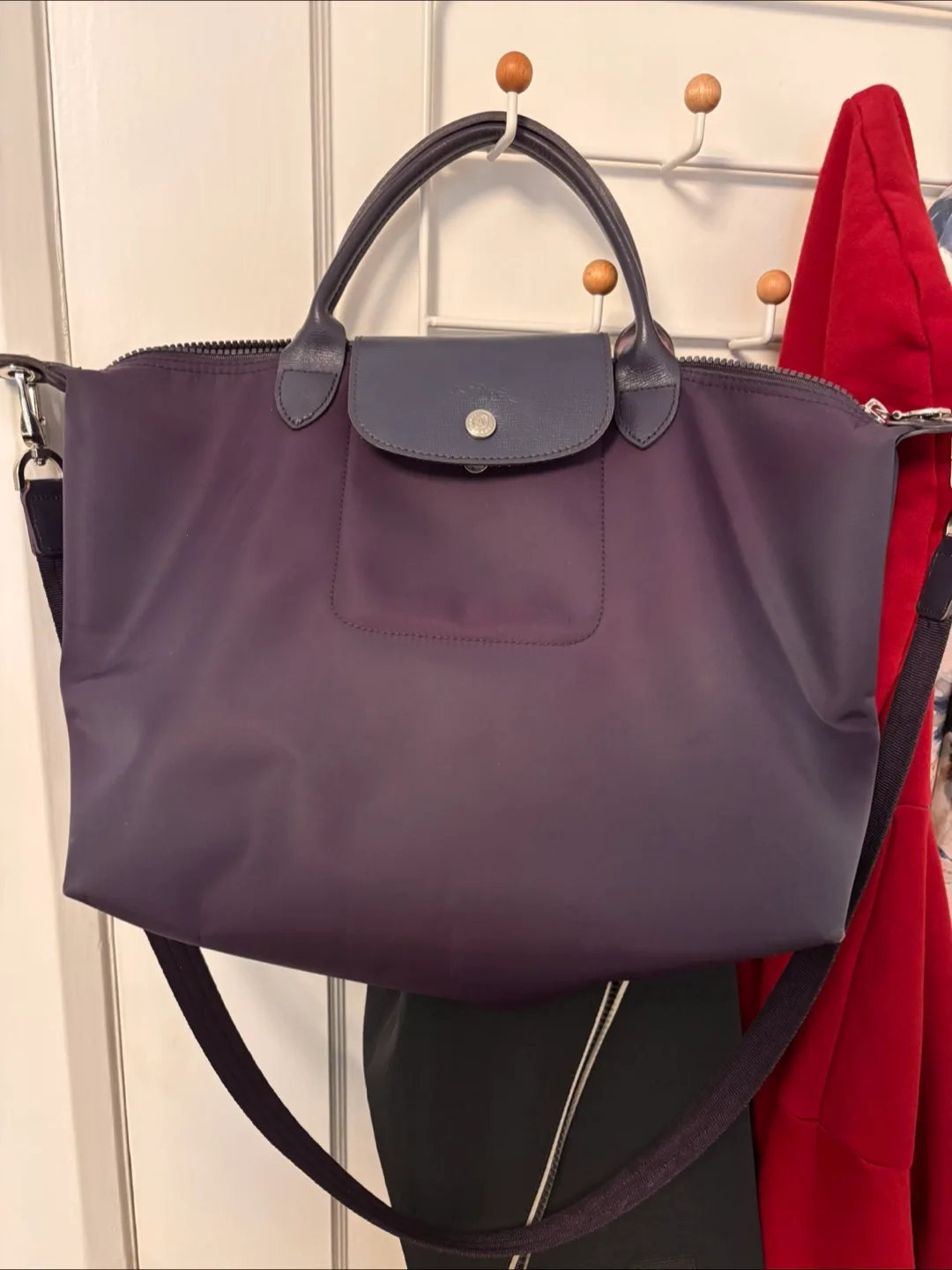Longchamp Purple Tote Bag