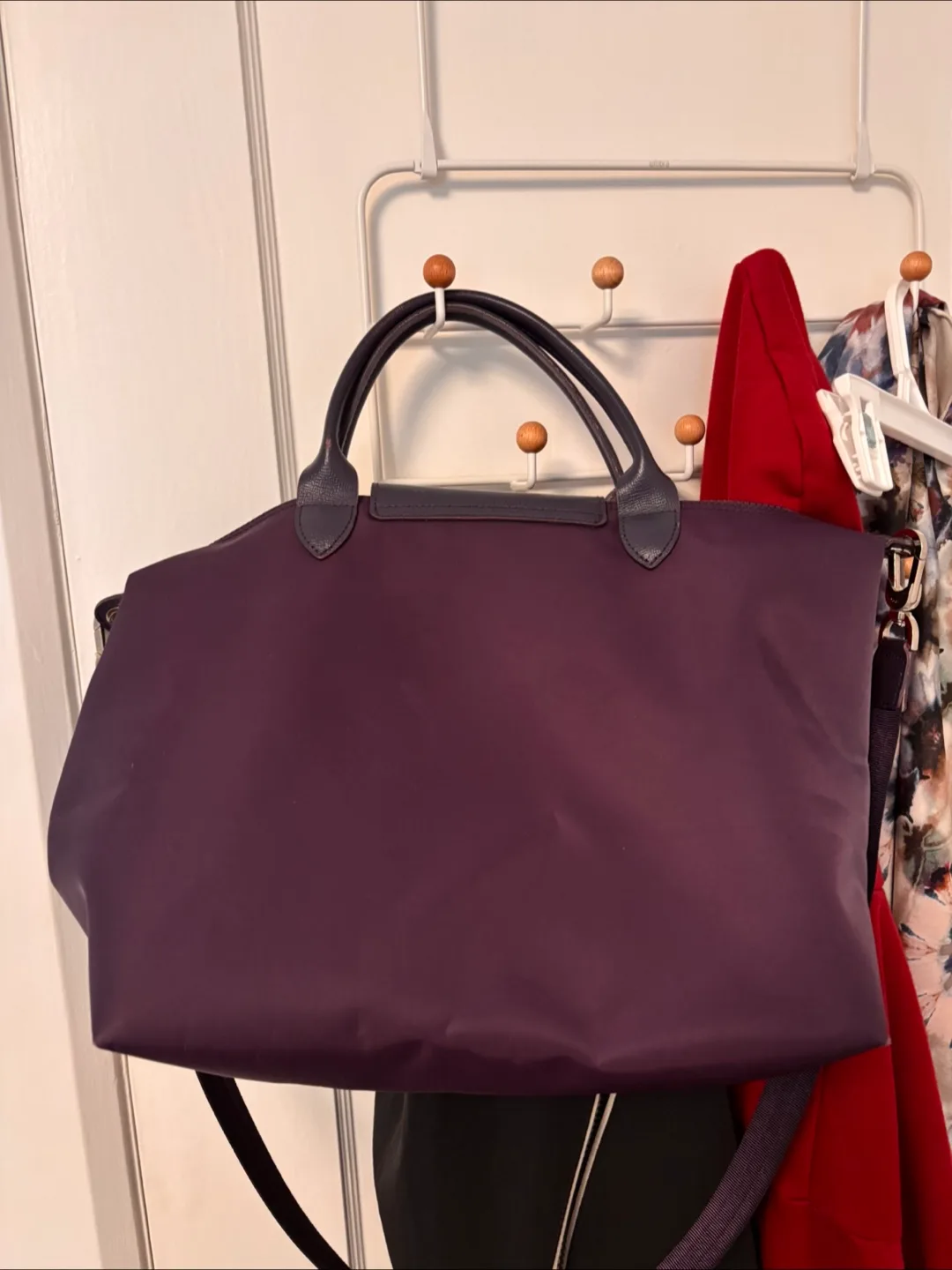 Longchamp Purple Tote Bag image indicator(2)