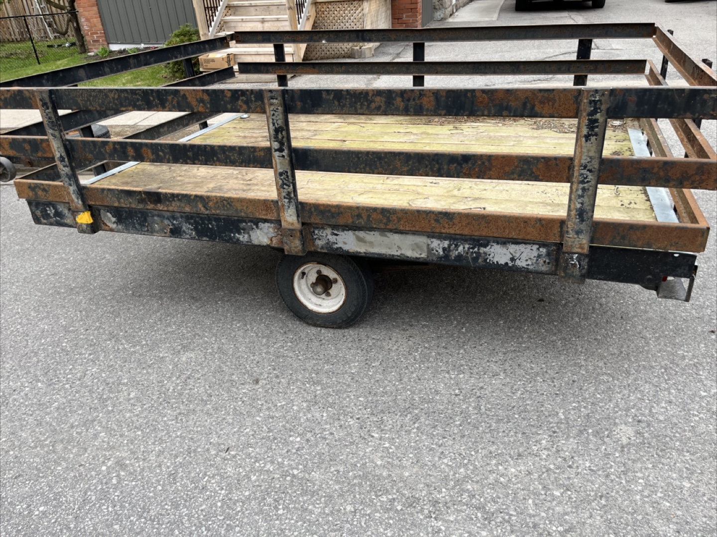 Used Utility Trailer 8 ft x 6 ft with tilting deck - photo 2