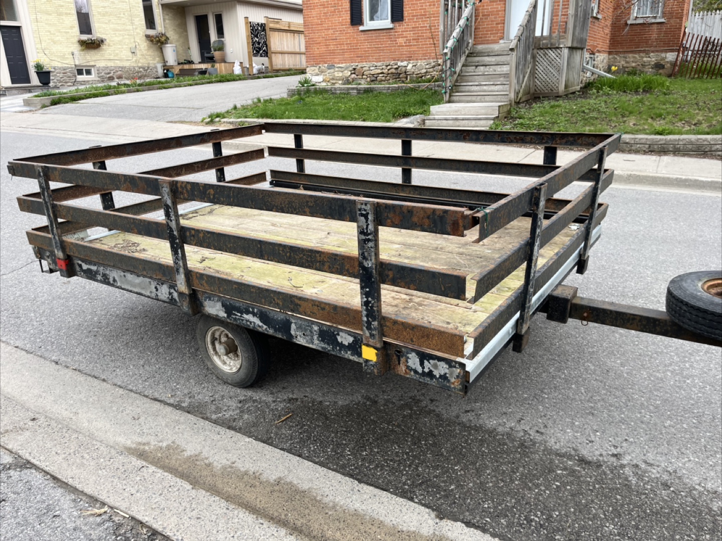 Used Utility Trailer 8 ft x 6 ft with tilting deck - photo 4