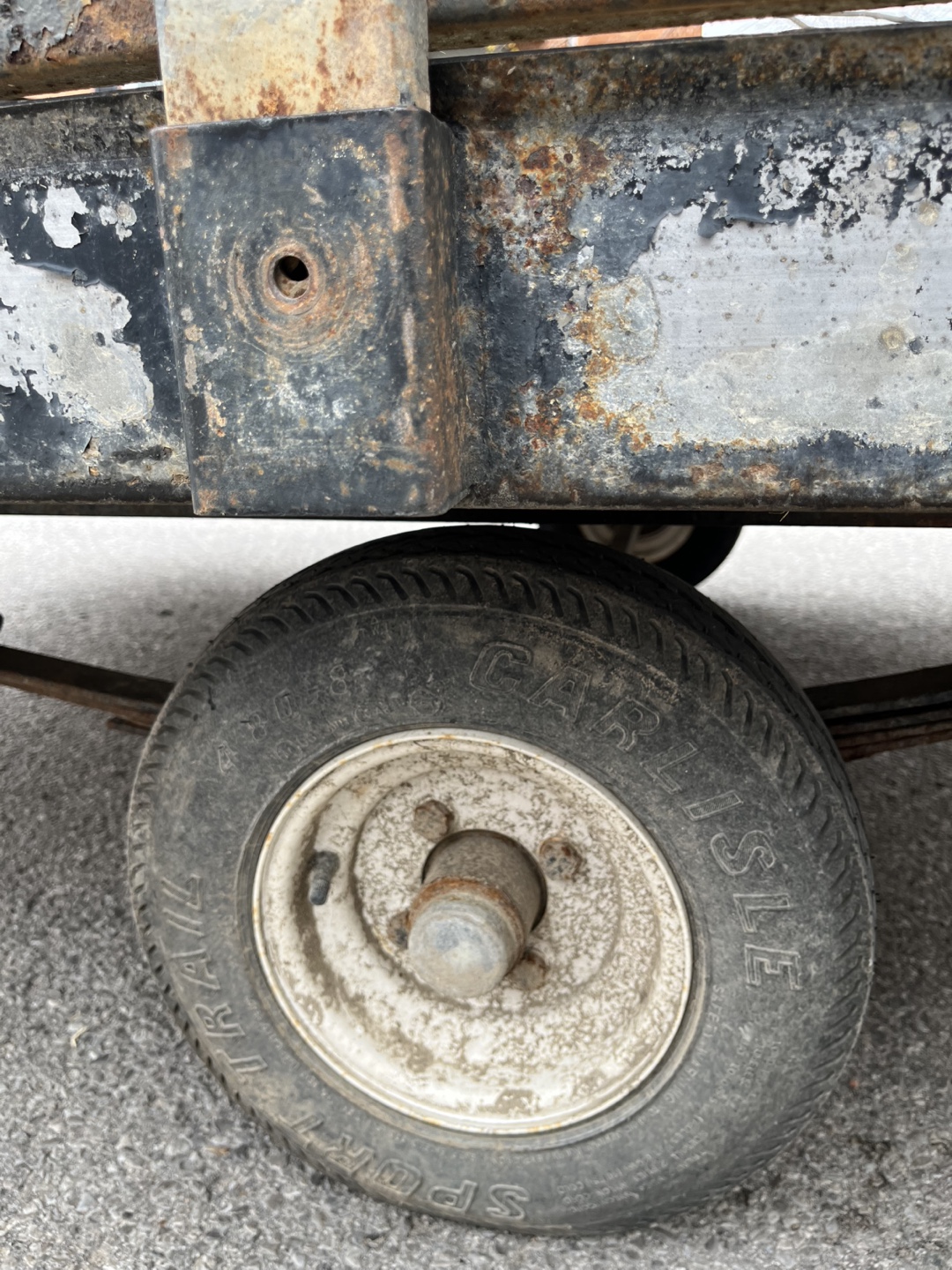 Used Utility Trailer 8 ft x 6 ft with tilting deck - photo 3