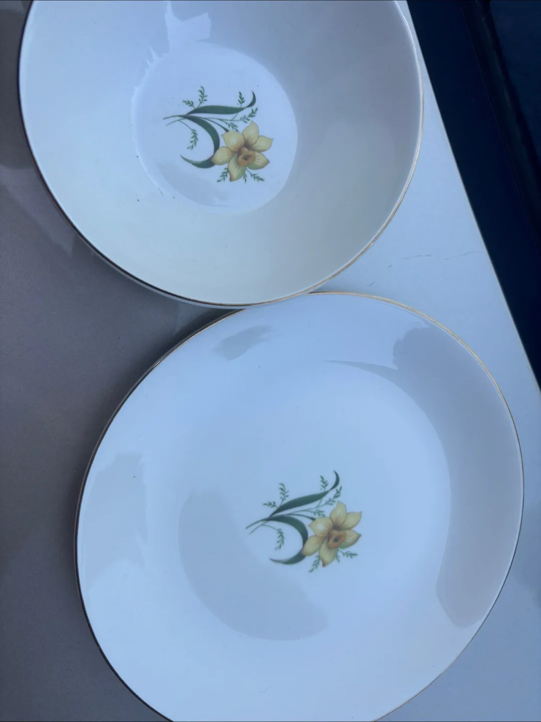Vintage Daffodil Patterned Plates and Bowls Set image indicator(3)