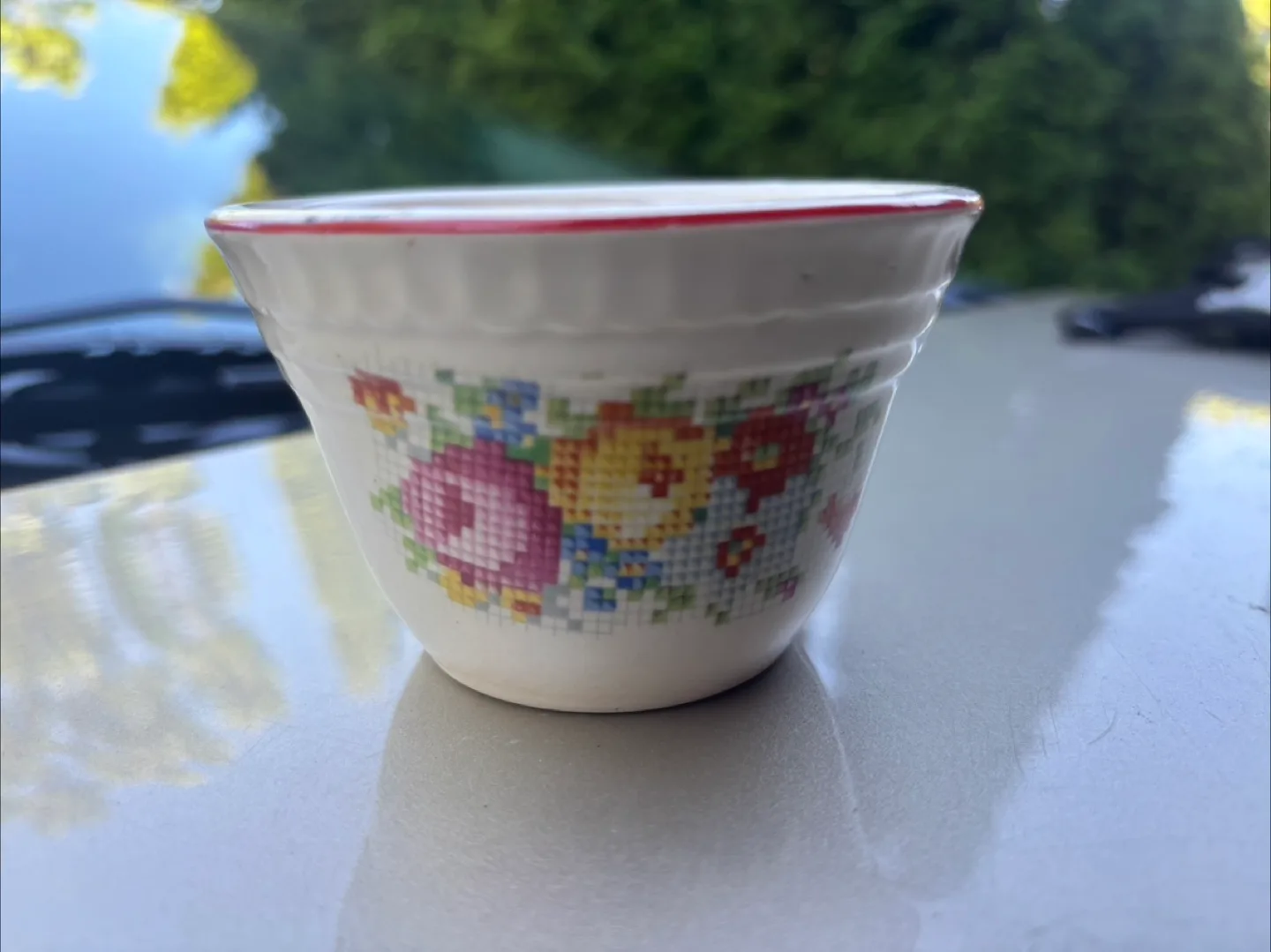 Floral Patterned Decorative Plates, Bowls, Cups Set image indicator(4)