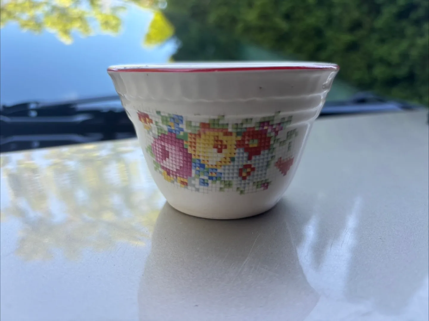 Floral Patterned Decorative Plates, Bowls, Cups Set image indicator(5)