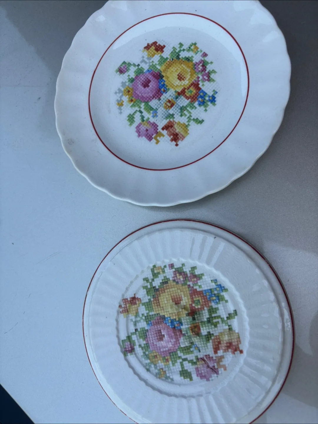 Floral Patterned Decorative Plates, Bowls, Cups Set thumbnail