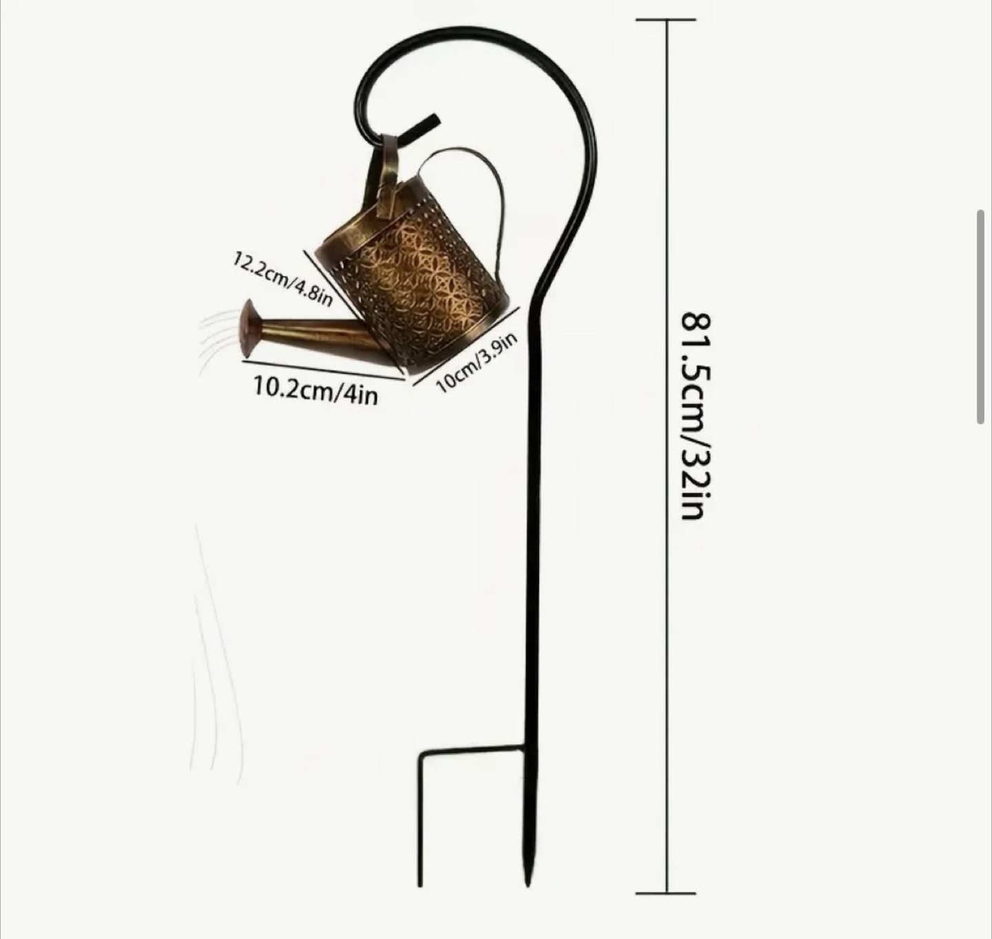 1 Solar powered garden lights + wind chime + bird feeder - photo 2
