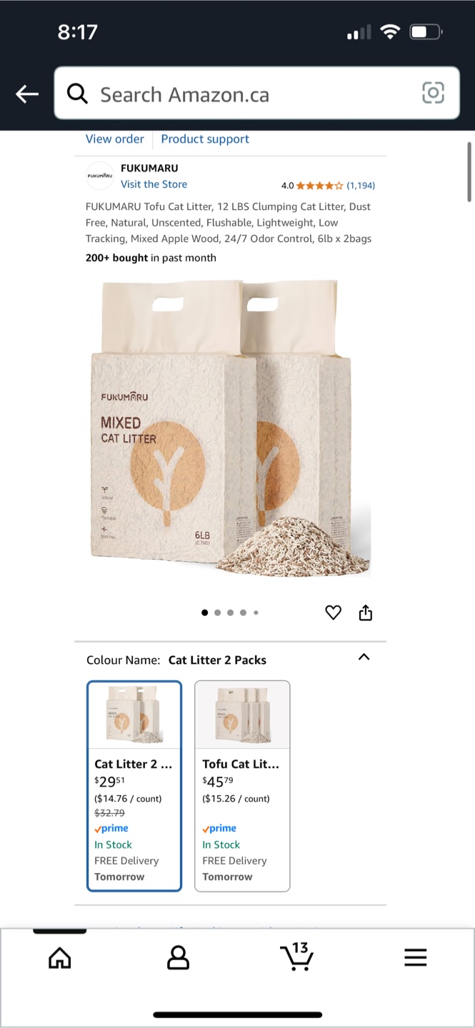 FUKUMARU Mixed Cat Litter 6LB (flushable) - photo 2