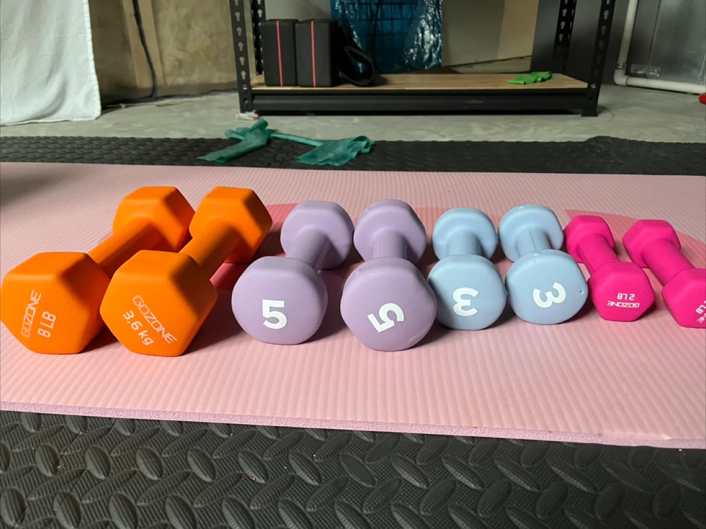 GoZone Dumbbell Set - 3lb, 5lb, 8lb thumbnail
