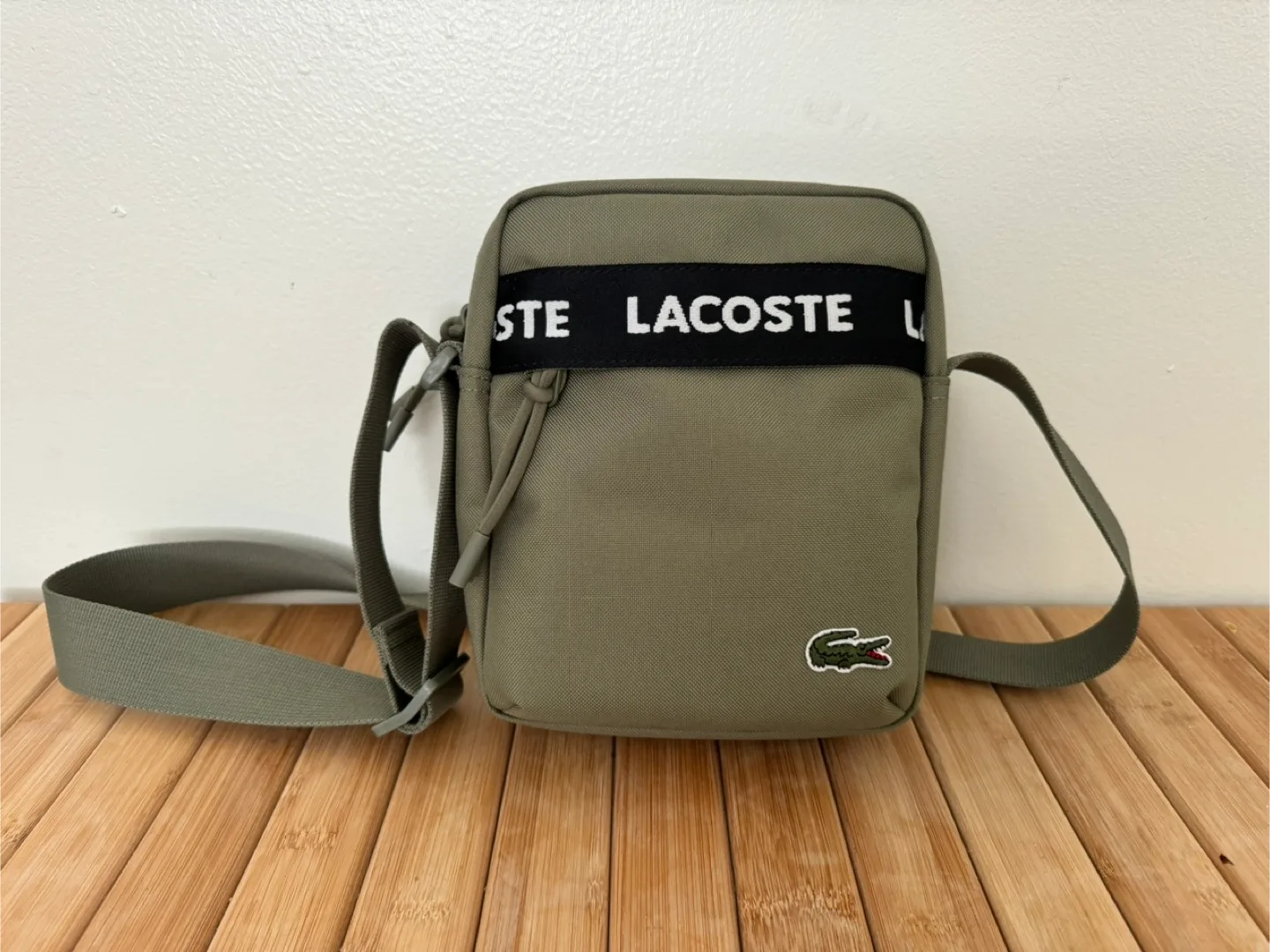 Lacoste Neocroc Olive Green Crossbody Bag thumbnail