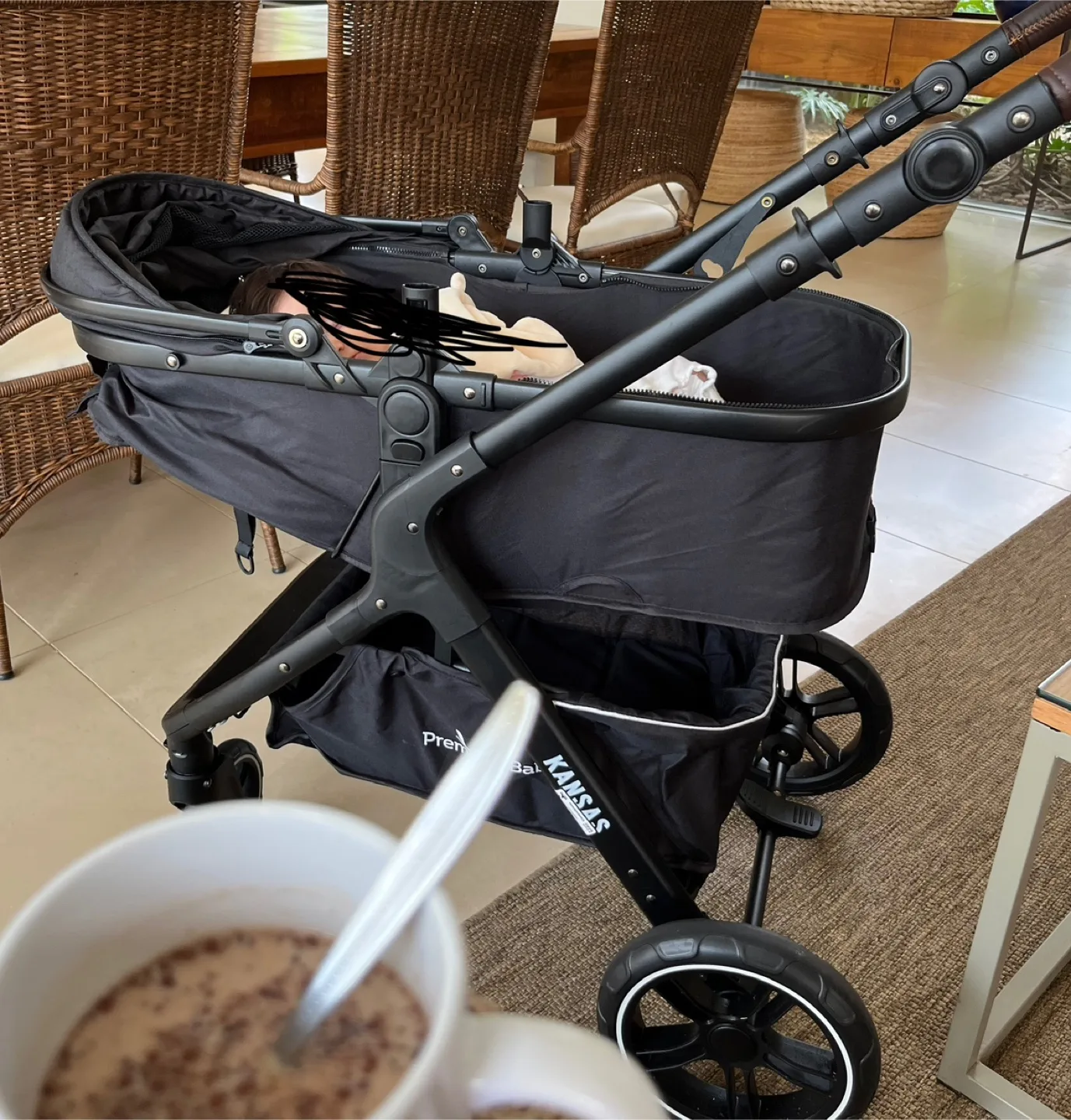 KANSAS Baby Stroller - Black thumbnail
