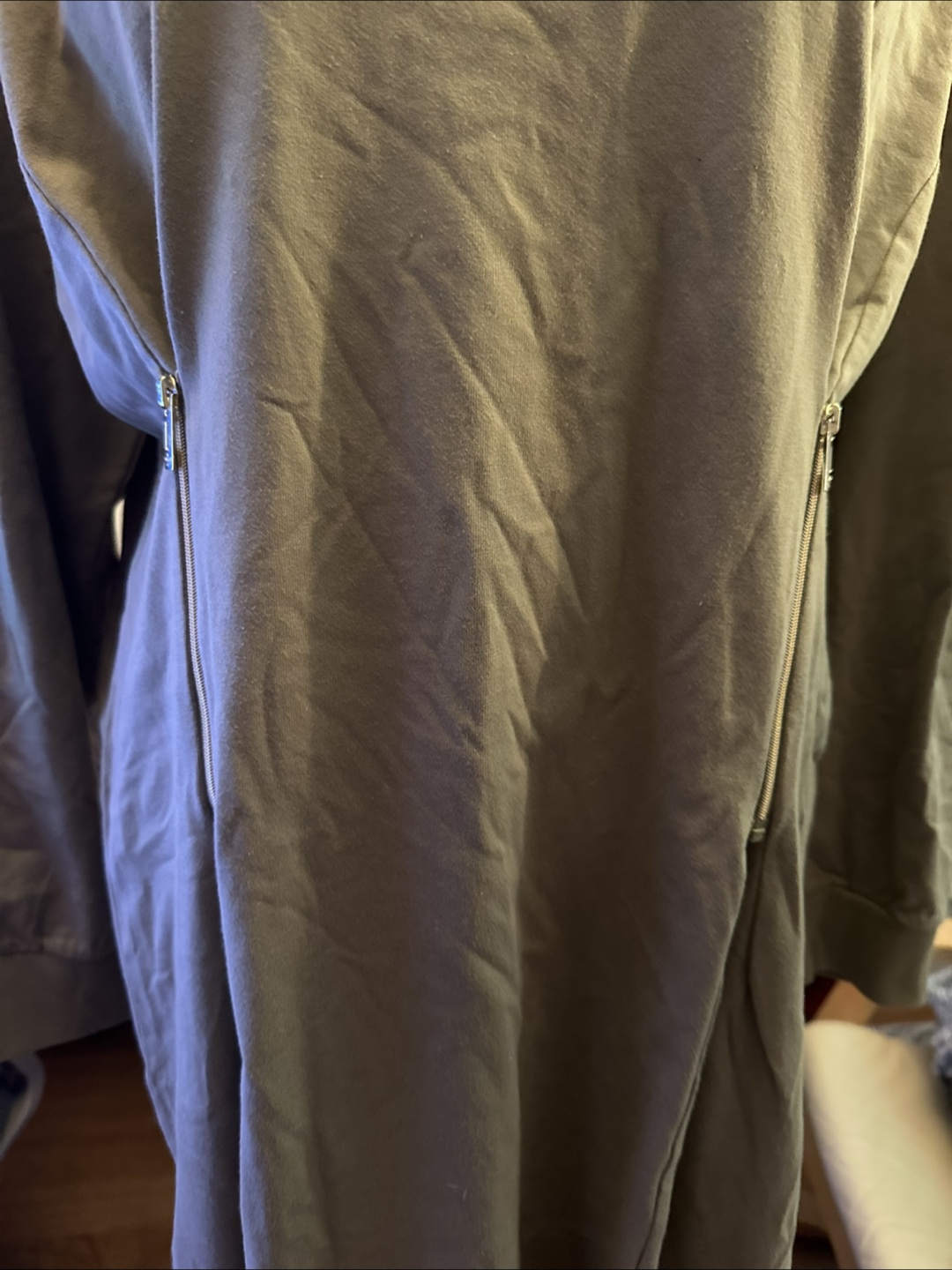 Adidas Olive Green Dress Waist Zipper Detail - photo 2
