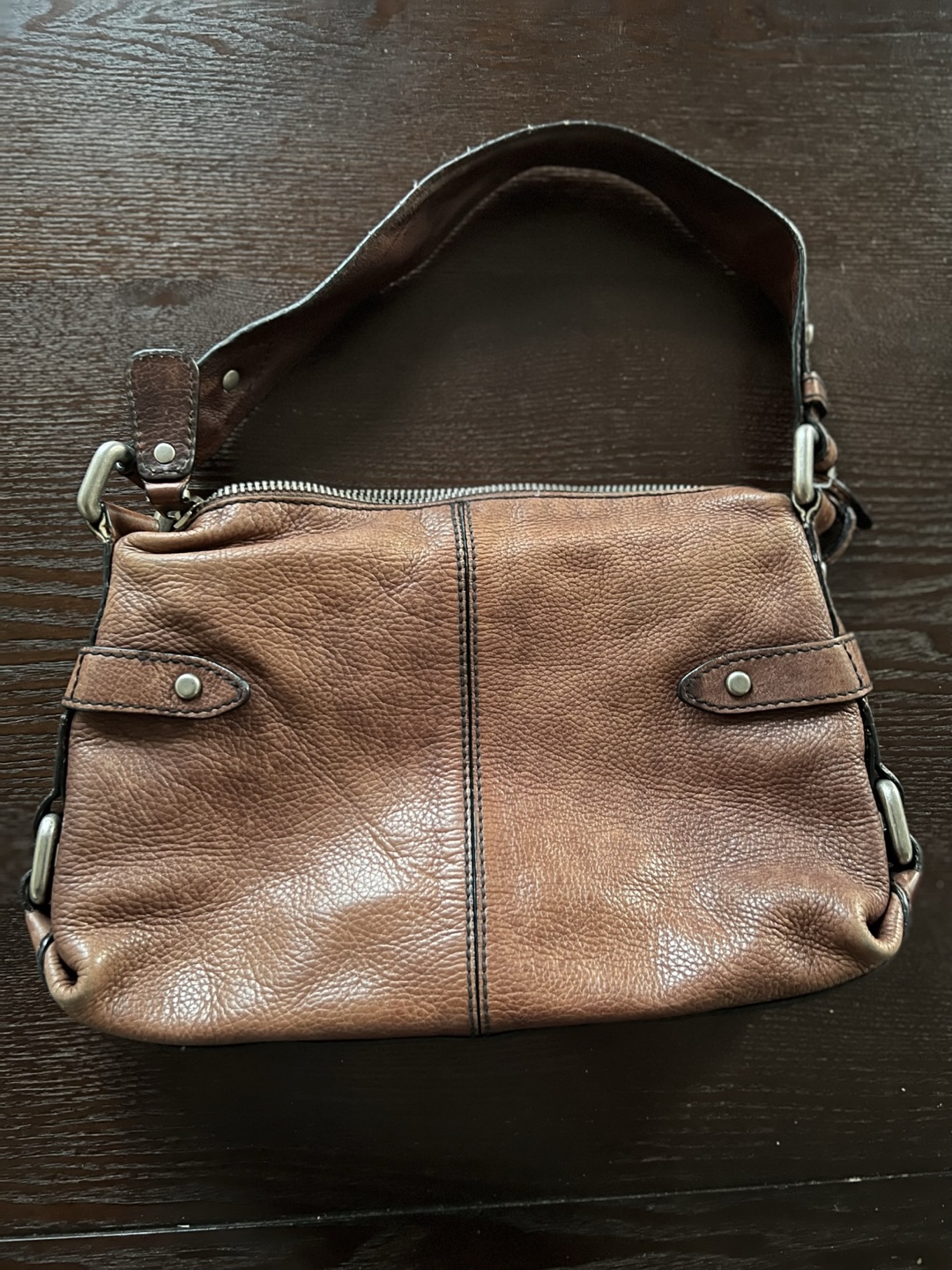 Fossil Vintage Brown Leather Shoulder Bag