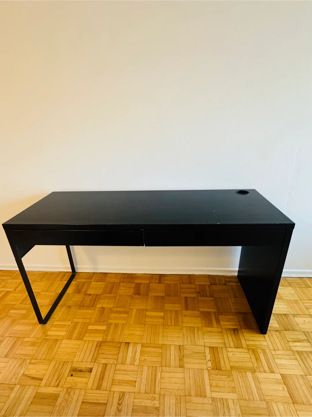 IKEA MICKE Black Desk with Drawers thumbnail
