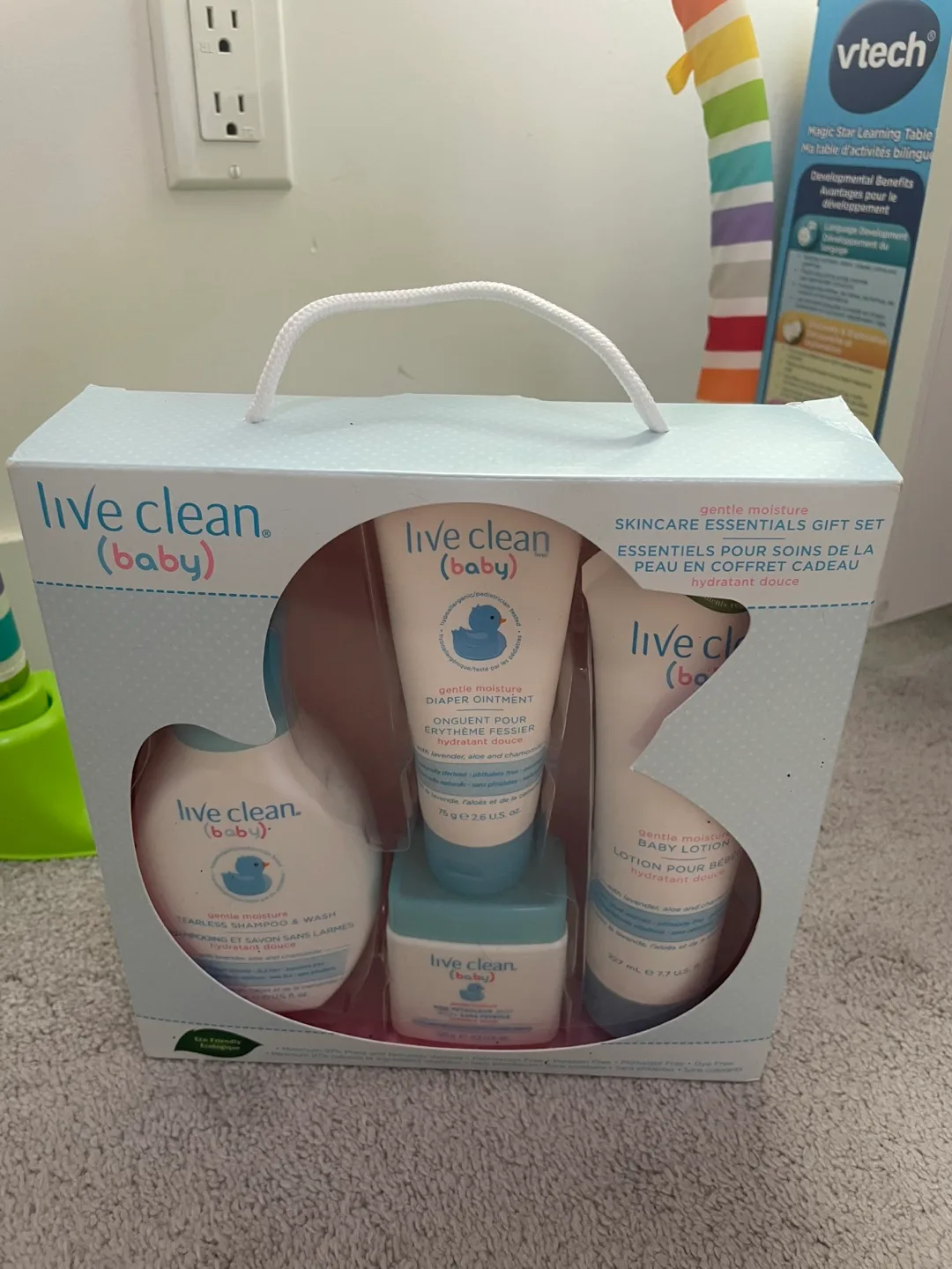 Live Clean Baby Skincare Set & Bibs Pacifiers (0-6 Months)