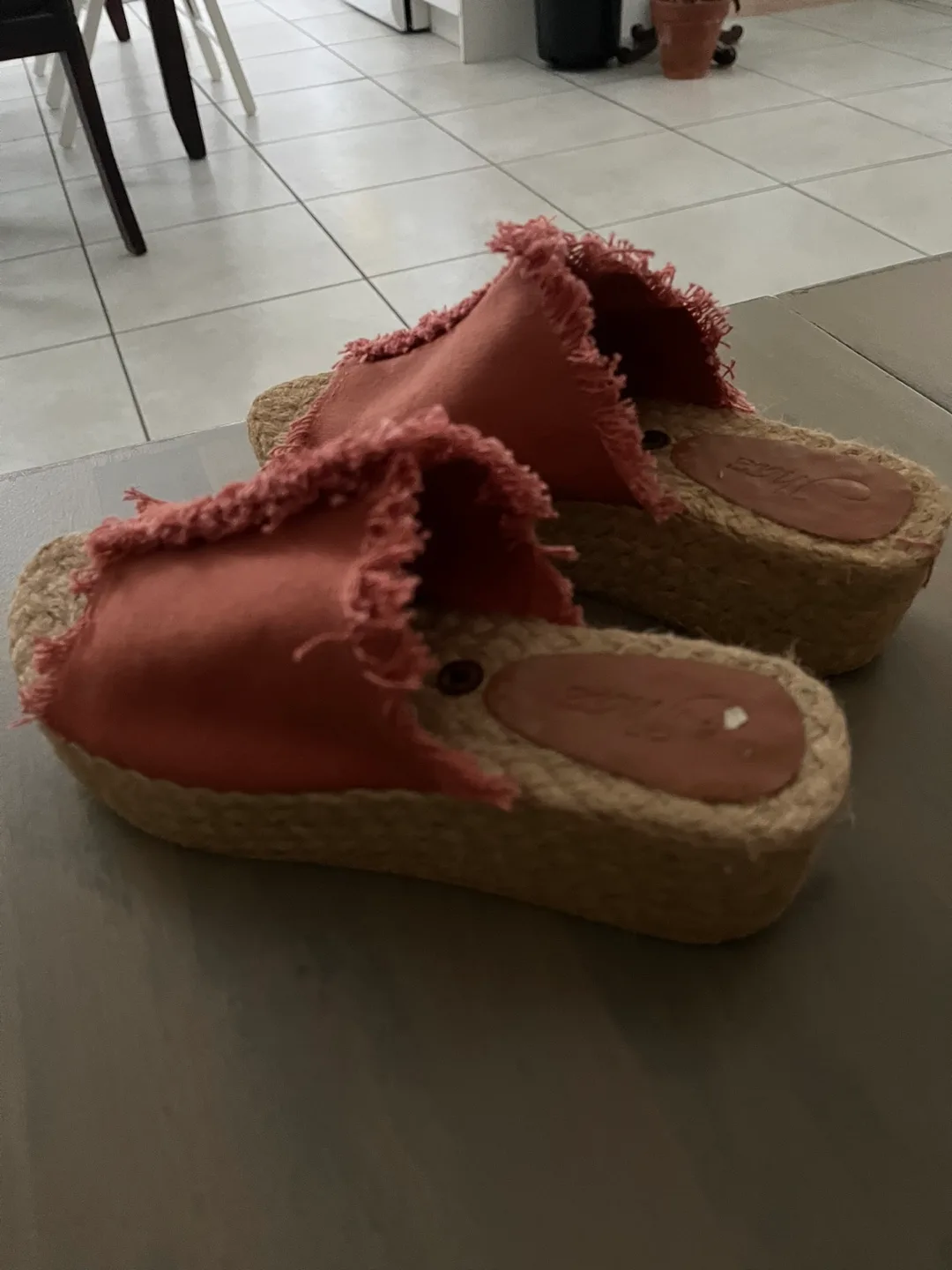 Dolce Vita Pink Espadrille Platform Sandals thumbnail