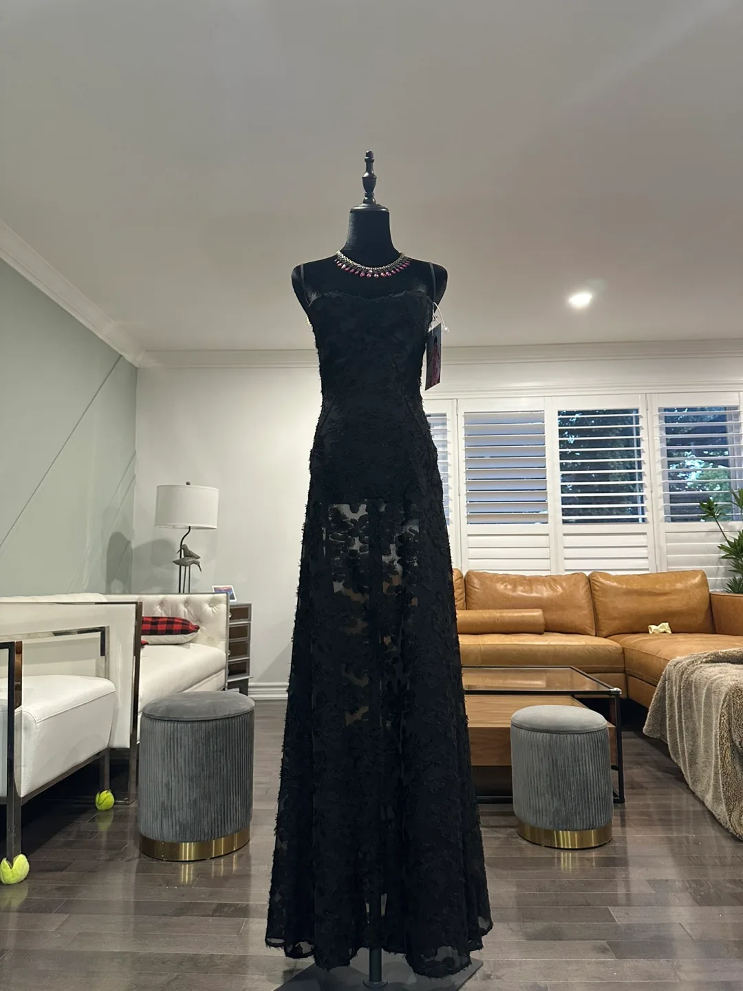 Black Lace Corset Dress - S and M thumbnail
