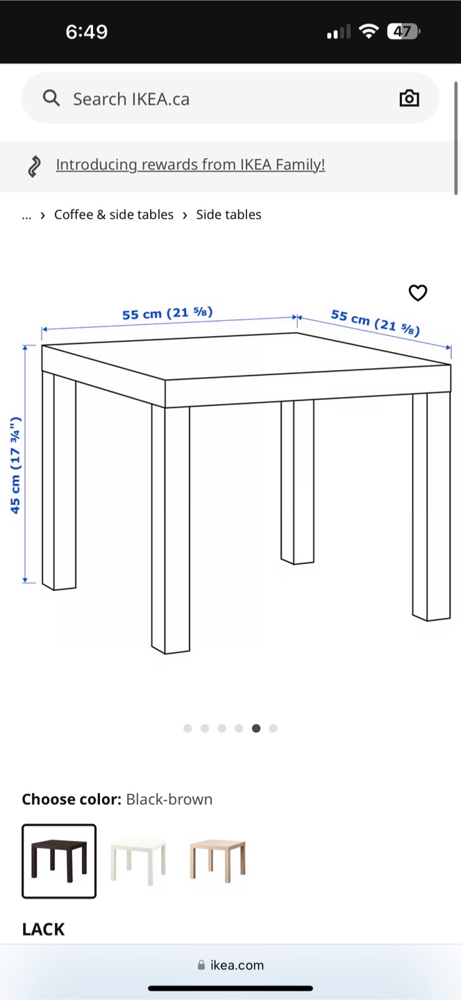 IKEA Lack Side Table - Black-Brown - photo 3