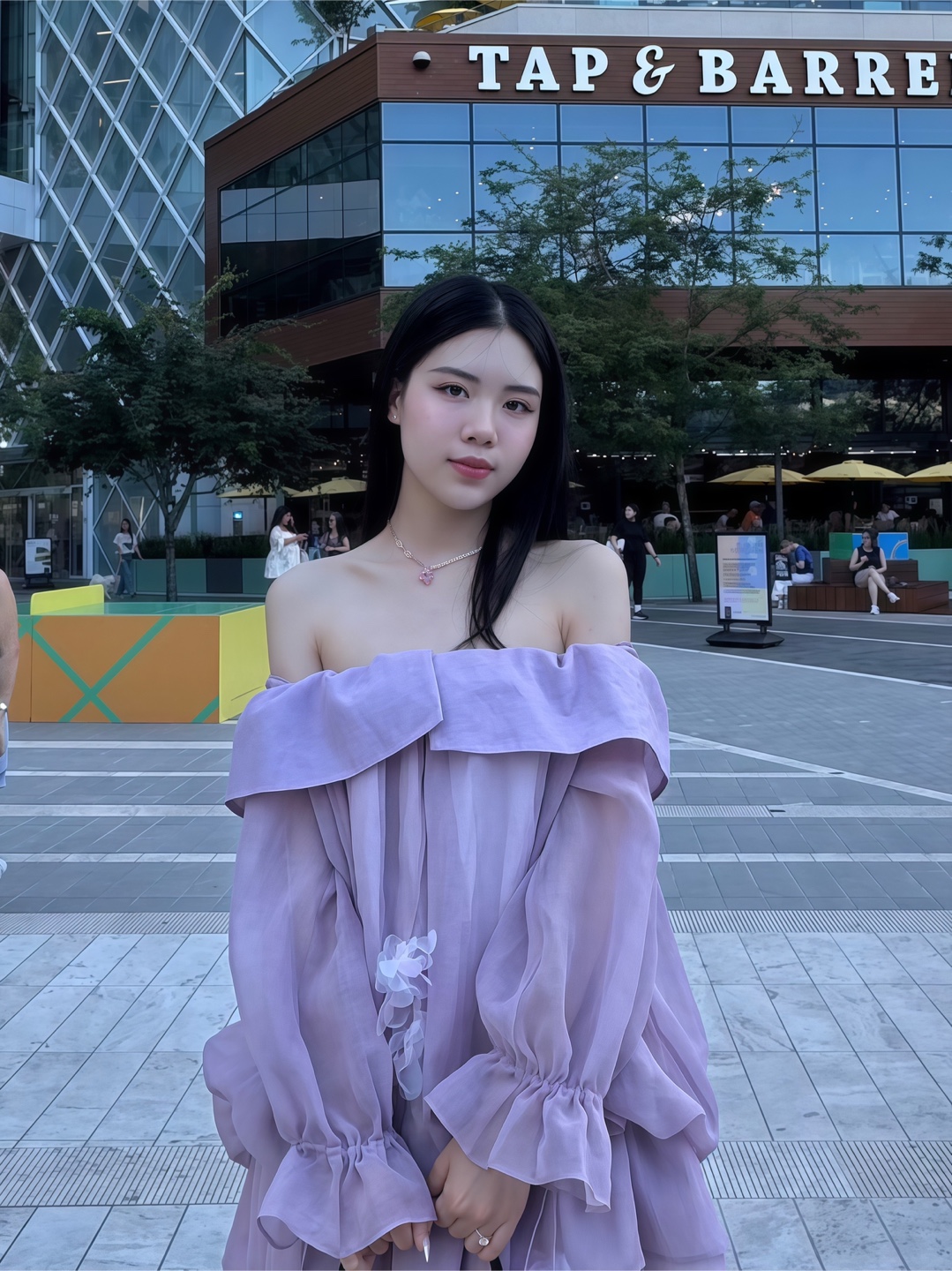 Floral purple dress with tag - photo 2